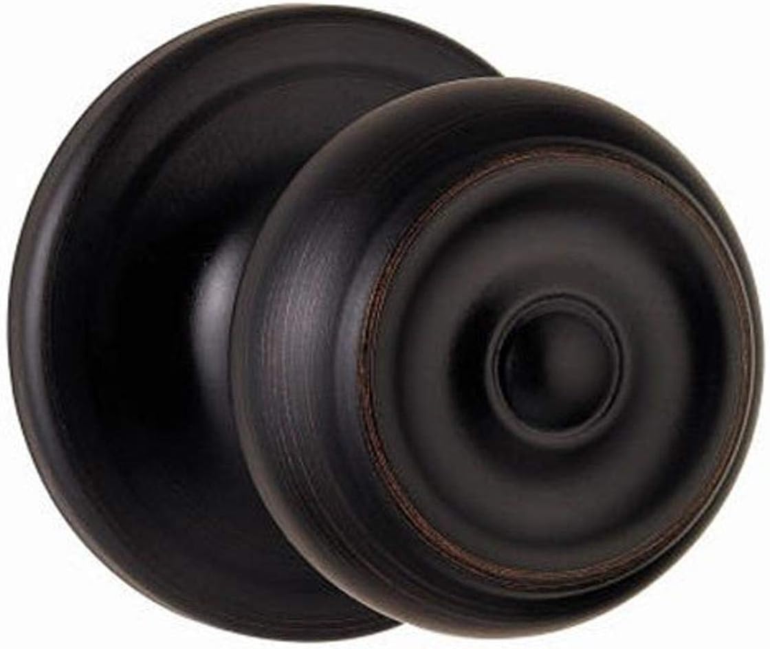 Weiser Phoenix Bronze Door Knob, Nonturning Interior Door
