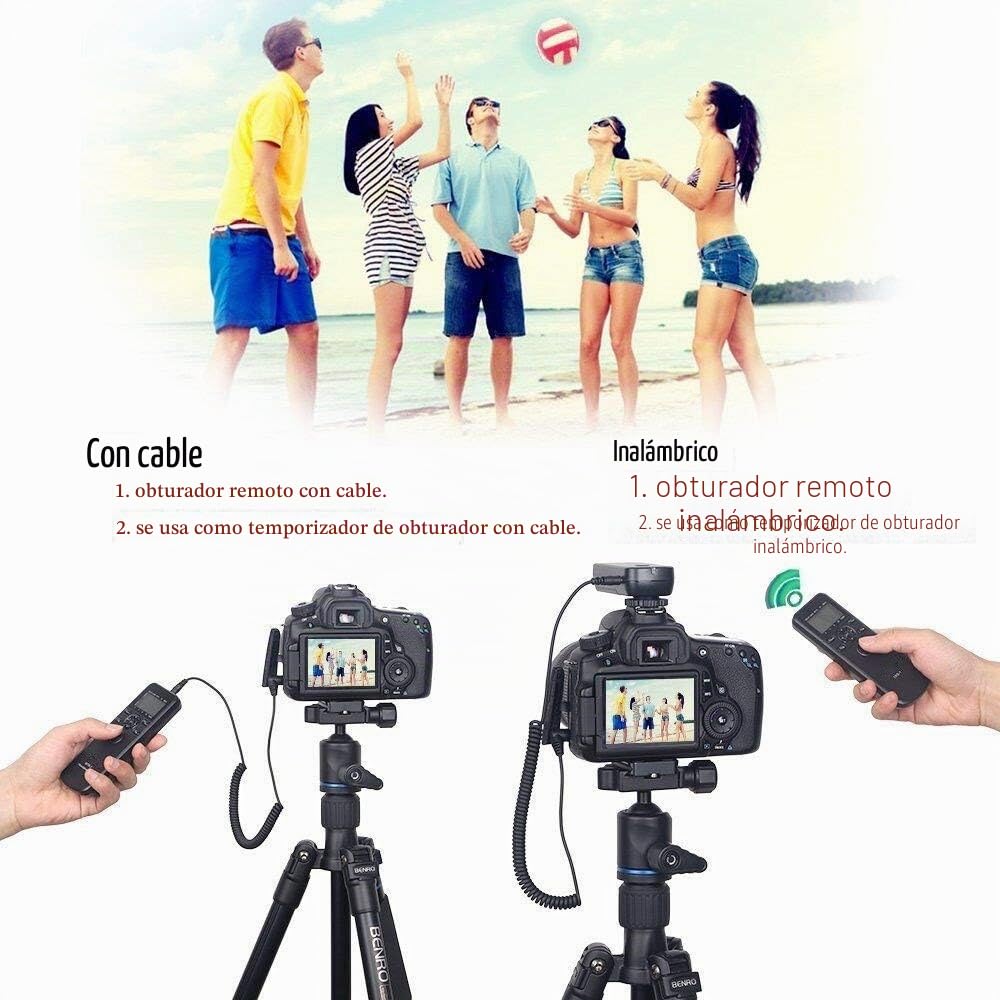 PHOLSY Inalámbrico Temporizador Cámara Mando a Distancia Disparador HDR y Intervalómetro para Canon R100 R8 R6ii R7 R10 90D 250D 850D; para OM-1 EM1X EM1ii EM5iii; para Fuji GFX50Sii XT3 XT4 XT5 XT30