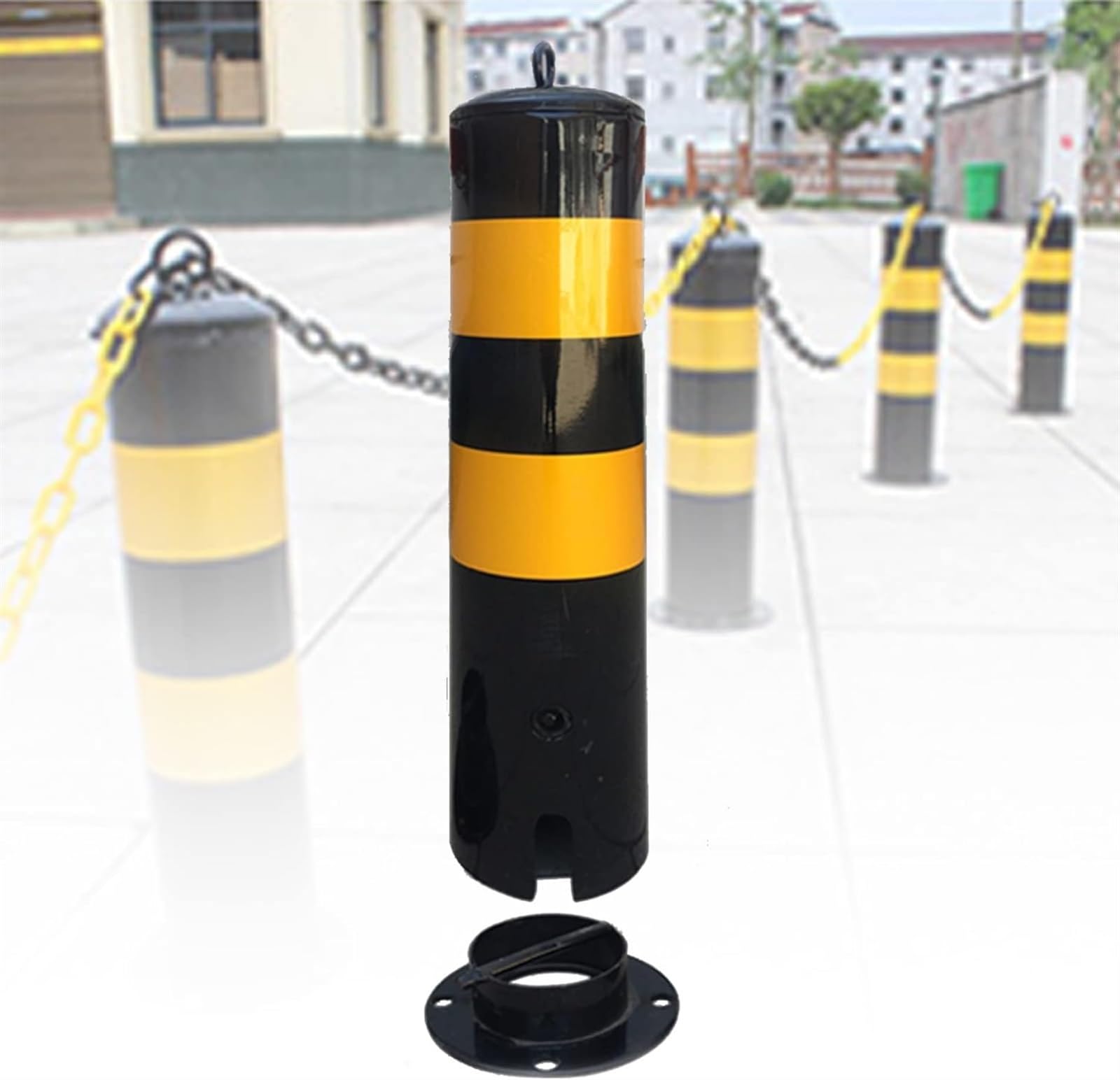 Conos De Seguridad, Postes Delimitadores De Tráfico, Barrera De Postes De Seguridad para Entradas De Vehículos, Barrera De Postes De Estacionamiento Portátiles, Postes D,55cm
