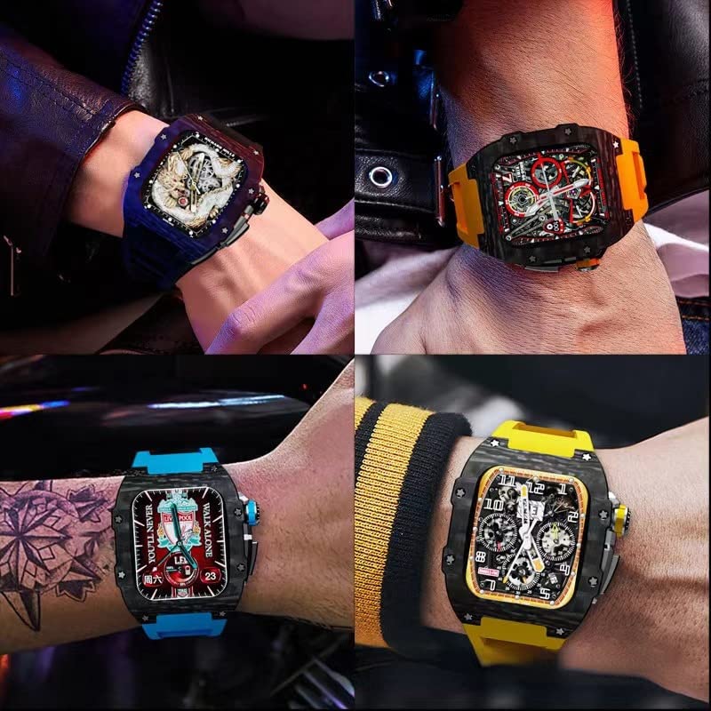 Coque fibre de carbone Apple Watch 8 l'art de la modification