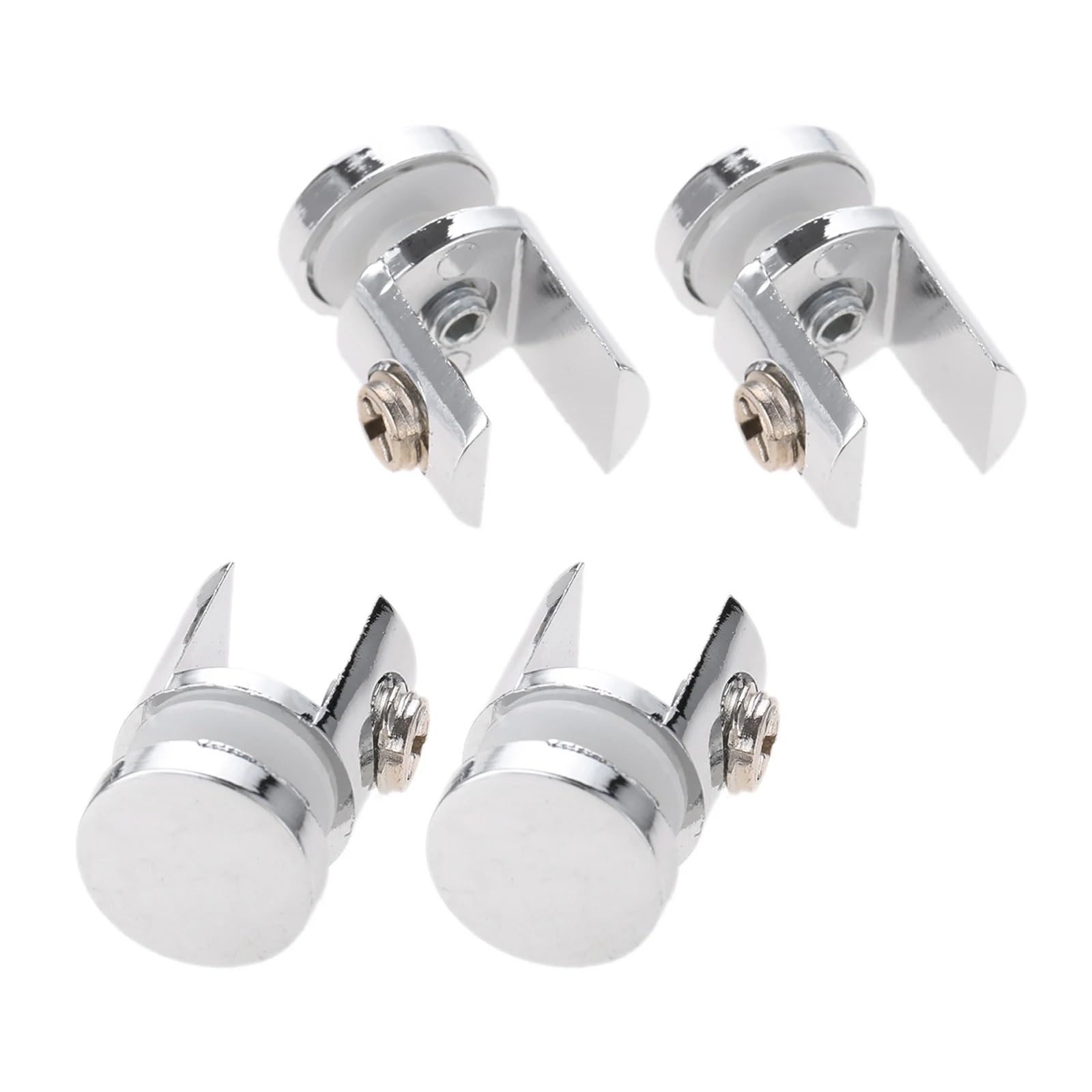 Glass Clamps 4Pcs Adjustable Zinc Alloy Glass Clamps with Screws Single-Sided Shelf Bracket Support Bathroom Kitchen Furniture Hardware(10-12mm 4pcs)