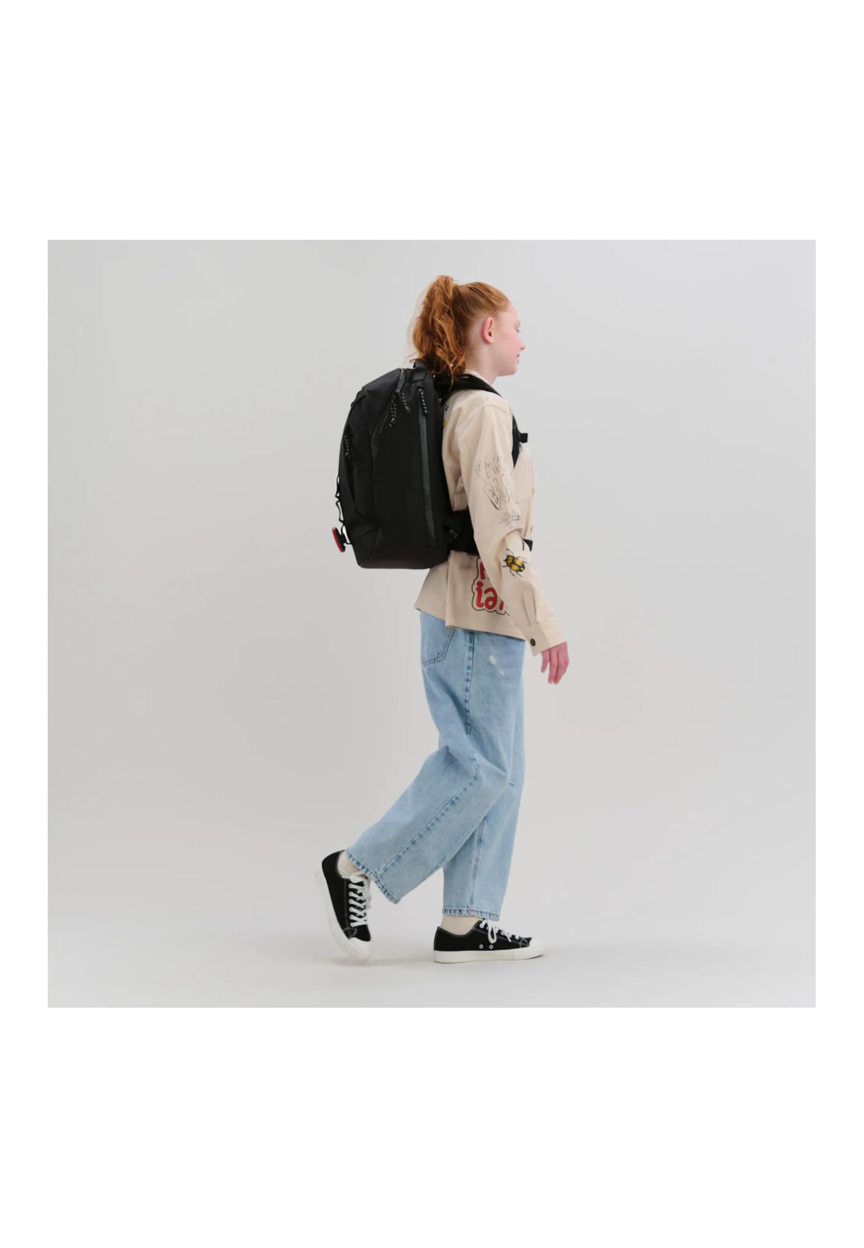 Satch con:next plecak szkolny, ergonomiczny, wodoszczelny, lekki, z kieszenią na laptopa i pudełkiem na zeszyty, Urban Black - czarny, Einheitsgröße, con:next plecak szkolny