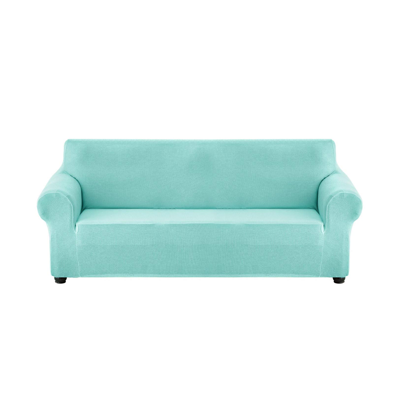 Housse de canapé extensible 3 places turquoise lavable pour chien et chat