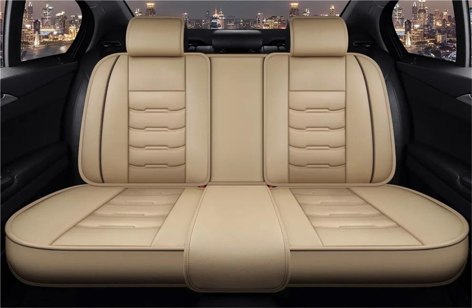 Coprisedile Auto Per Mercedes Per Benz Tutti I Modelli Di Auto GLA CLA CLS GLC GLE GLK GLS CLK SLC SL ML GL Coprisedile Universale Copertura Sedile(Beige 5)