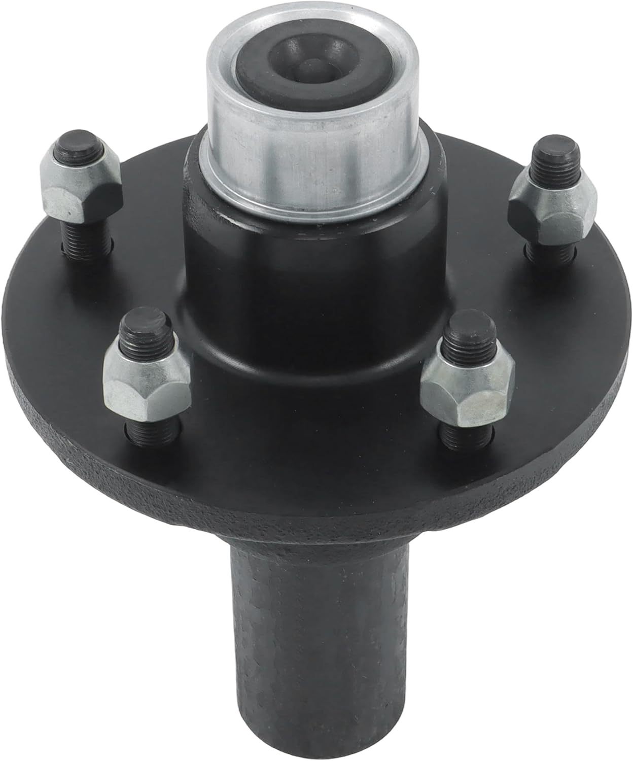 2 Sets Pre-Assembled Trailer Hub Spindle Kit 5-Lug 5 Inch Hub #84 Spindle for Stub End 3500Lb Axle