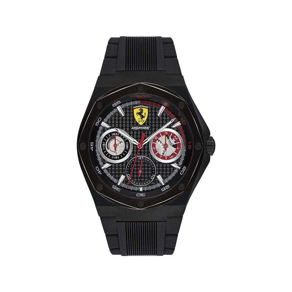 Ferrari Scuderia Aspire Analog Mens Black Dial Silicone Watch-0830538 (B07GBW293P) Amazon Price History, Amazon Price Tracker