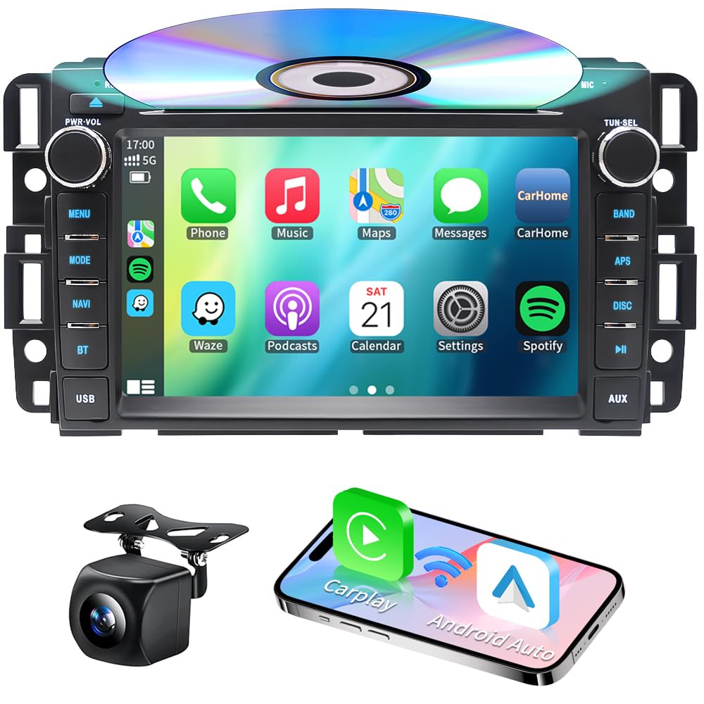 Photo 1 of Car Radio Stereo for Chevrolet Impala GMC Sierra Acadia Yukon Chevy Silverado Tahoe Suburban 2007-2013 with Wireless Carplay Andriod Auto Navi 7inch Touchscreen Bluetooth CD DVD Player