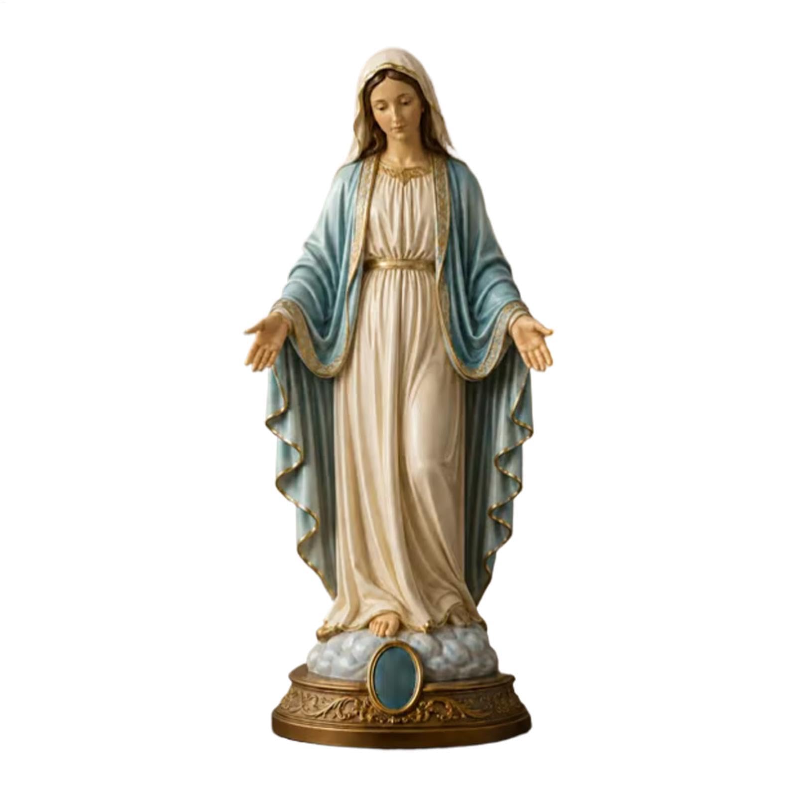 Mother Mary Jesus Statue, 18CM Resin Virgin Mary Statue Jesus Figurine