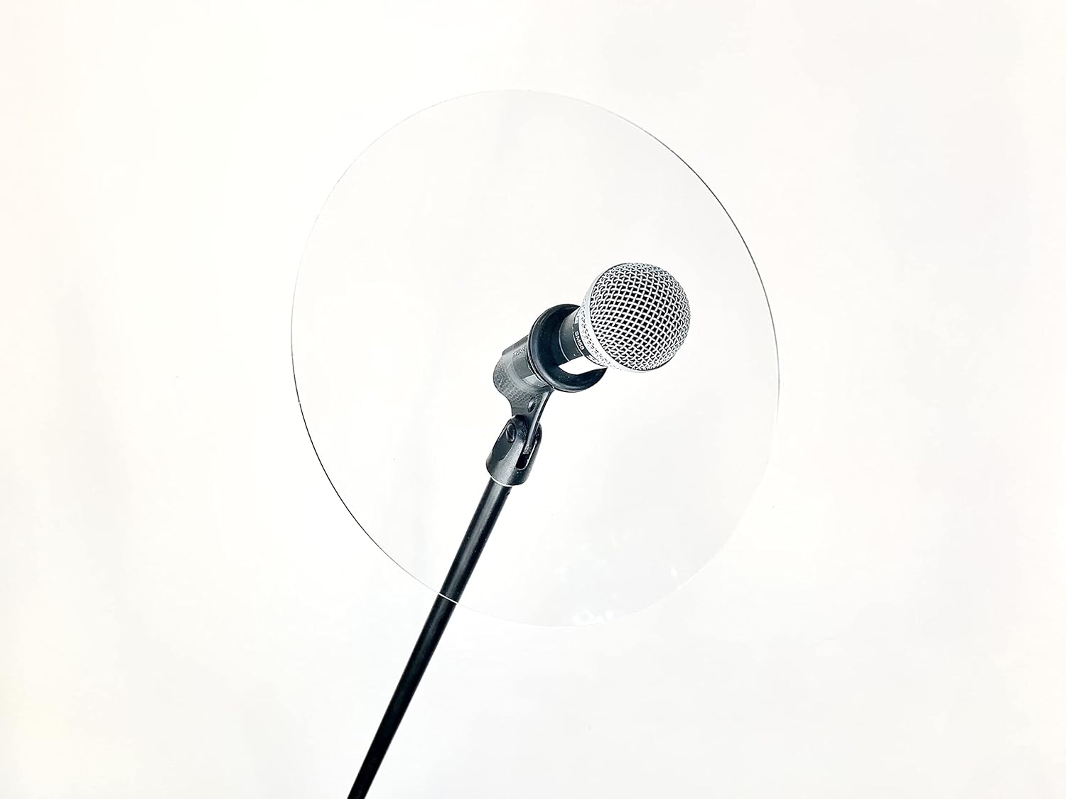 Clear Acrylic Trumpet Deflectors 11 Inch Diameter, 3mm Rigid Cast Trumpet Shields, Microphone Sound Isolation Shields for Recording, Trombone, Saxophone & Vocals Sound Shield Mic Shield Deflector