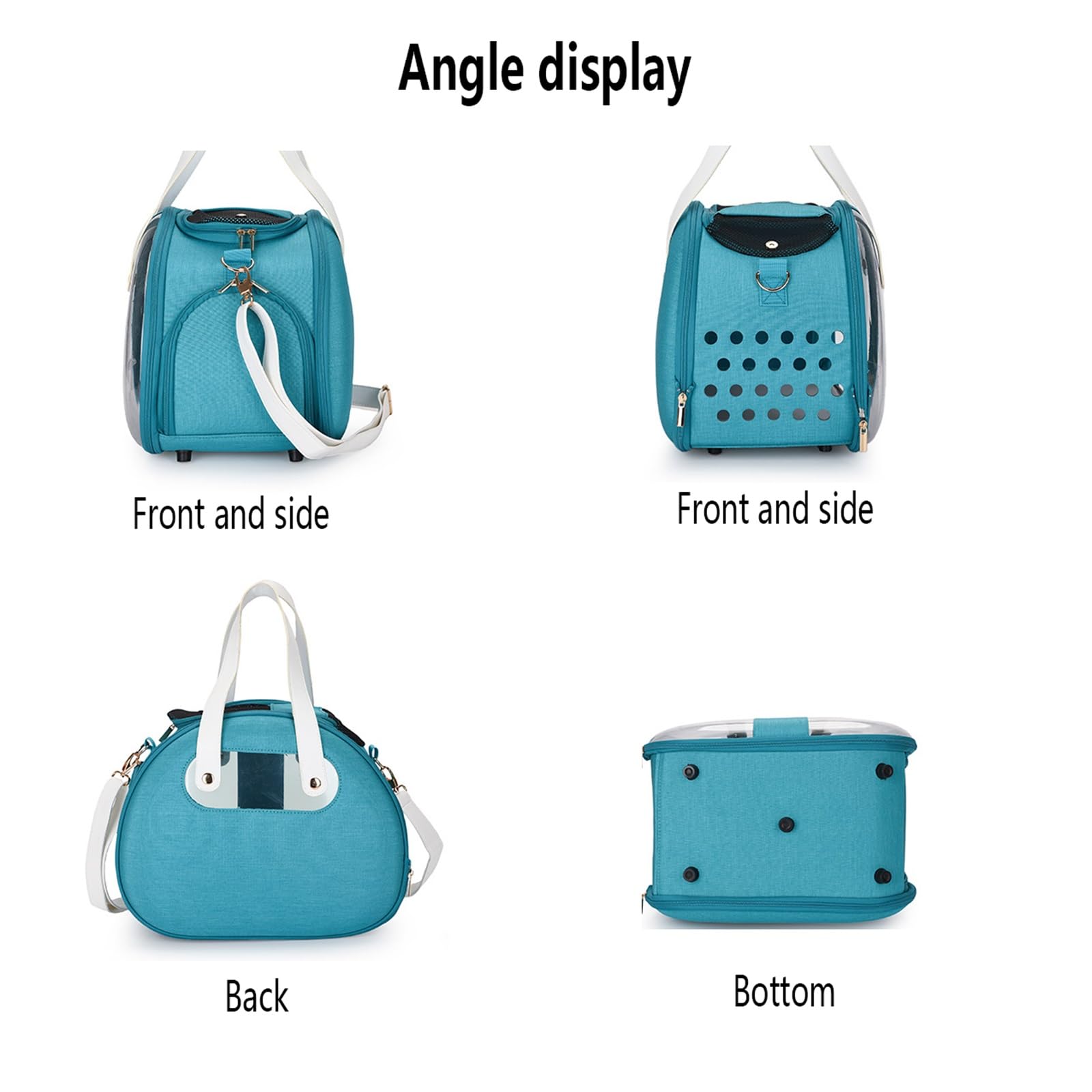 Transportín para Gatos Blando Plegable Impermeable Ligero Antifugas Ventilado para Coche/Veterinario/Viaje para Gatos/Perros de hasta 11libras(Red)