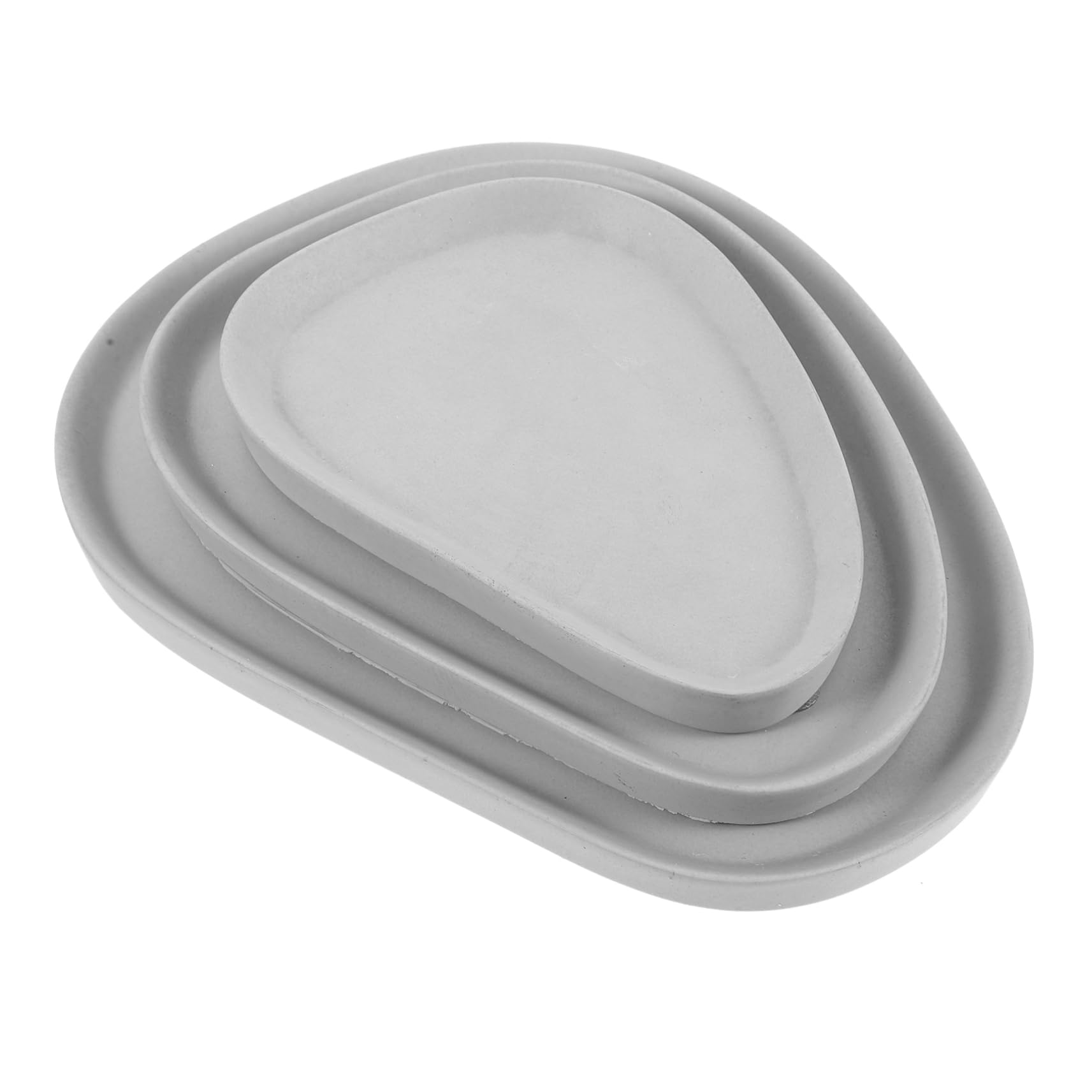 SOLUSTRE Concrete Plate Decor Tray Coffee Serving Fruits Decorative Tea Centerpiece Decoration