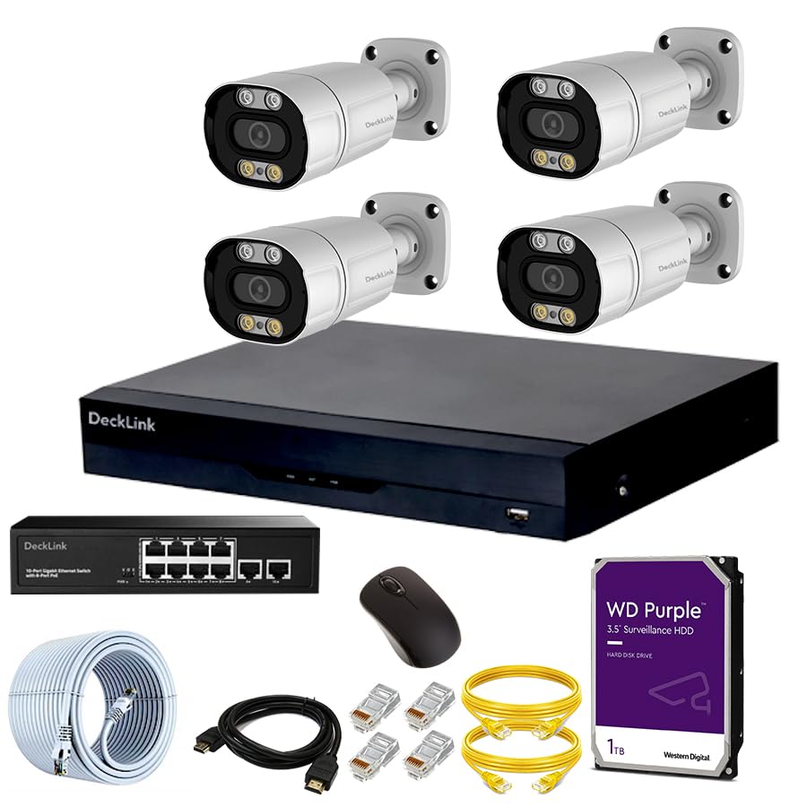 5MP IP CCTV 4 Camera Full Set 10Ch NVR 8+2 Full Giga PoE Switch 1000mbps with 1TB Survillance Harddisk, 100Mtr. Cat6 Cable and All Accessories-image-44