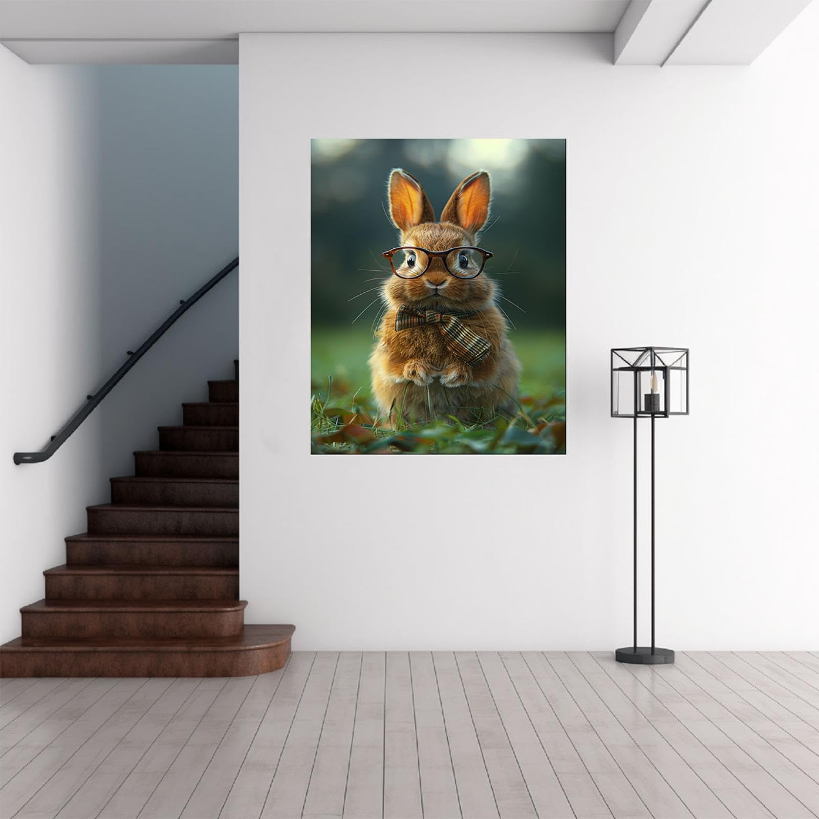 Amazon.co.jp: JOSUE アートパネル 動物 うさぎ 面白い動物 キャンバス