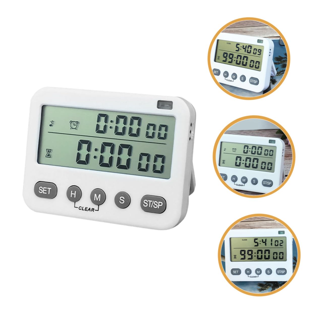 COLLBATH Temporizador De Cocina De 3 Piezas con Pantalla De Cuenta Regresiva para Laboratorio Dispositivo De Cronometraje Positivo