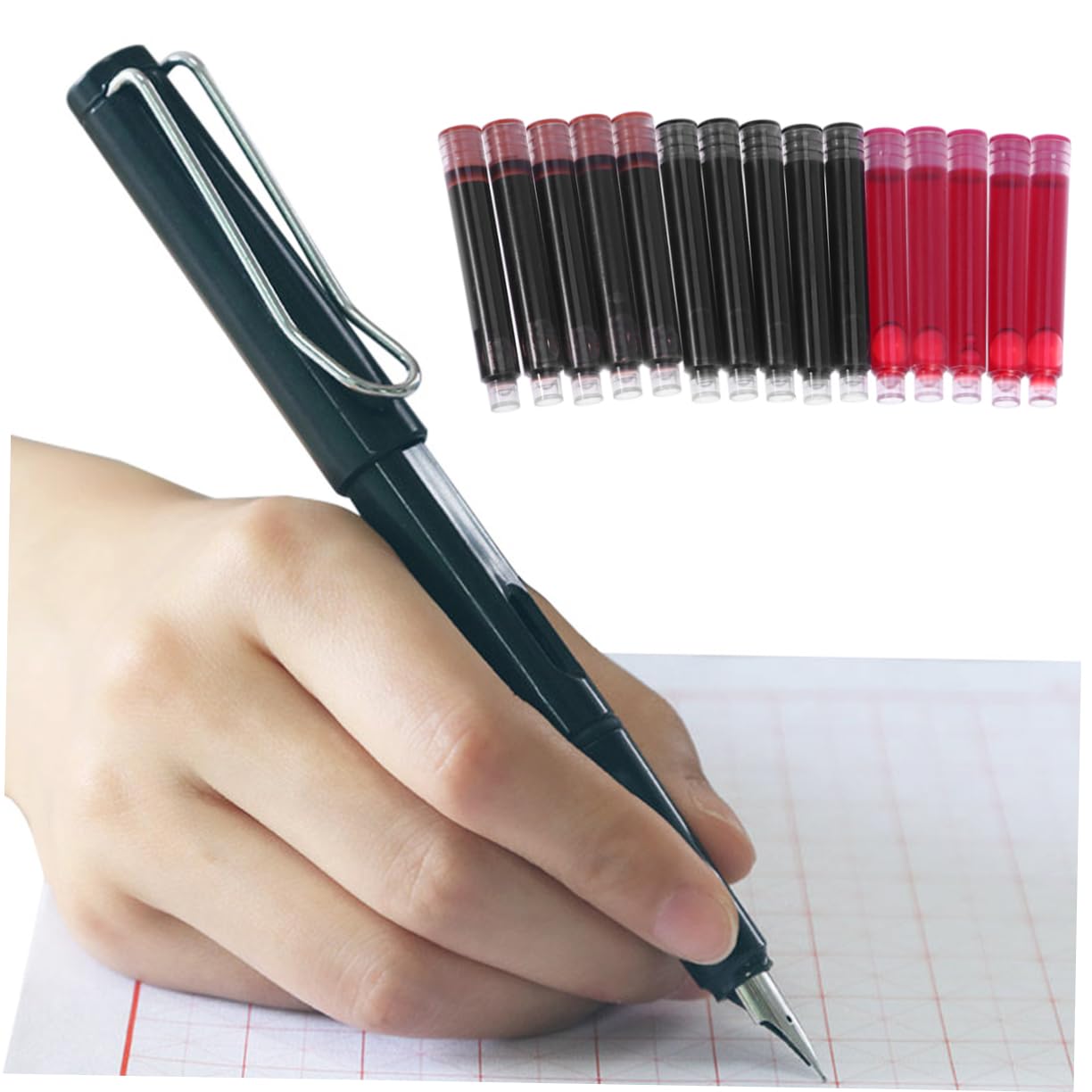 105pezzi Ricariche Per Stilografiche Colori Per Scuola e Calligrafia Asciugatura Non Sbiadisce