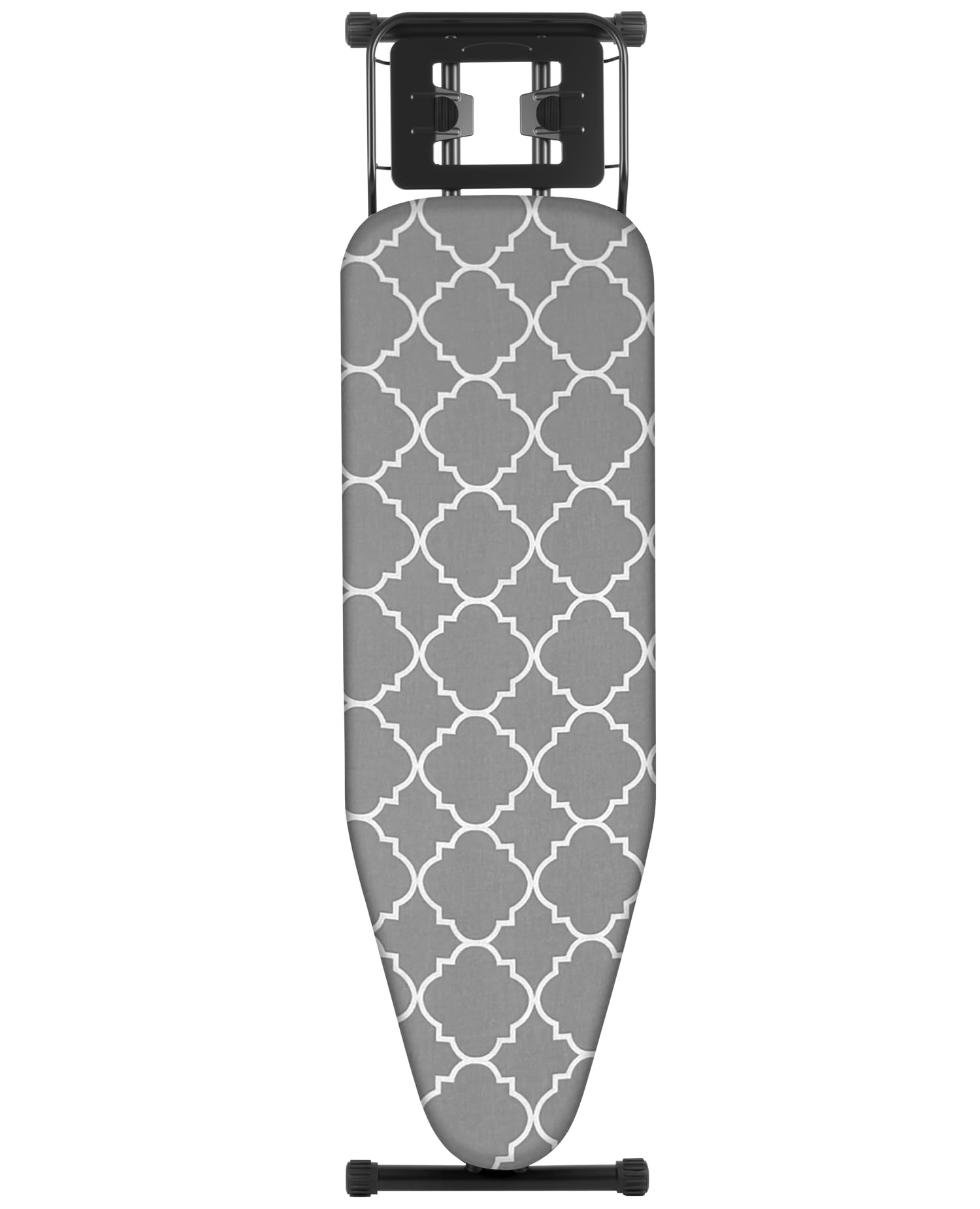 Aoufottes Bügeltisch Faltbar - 120x39cm, Höhenverstellbar Bis 93cm, Mit Bügeleisenablage