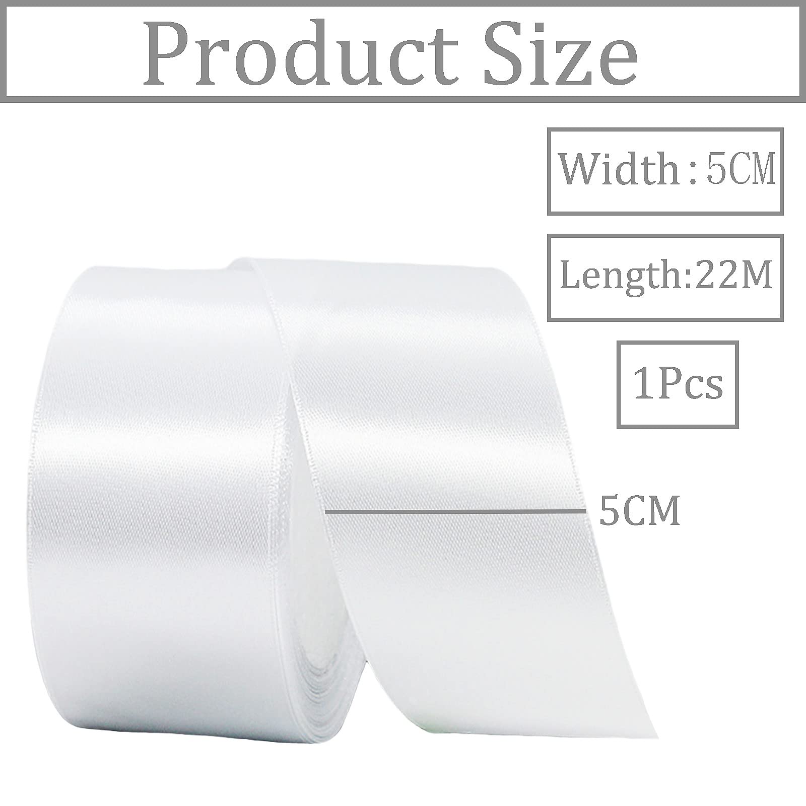 50 mm breed saliegroen lint, dik Morandigroen trouwautolint, 2 inch dik groen lint voor cadeauverpakkingen, strikken, boeketten, trouwautoversieringen en taarten