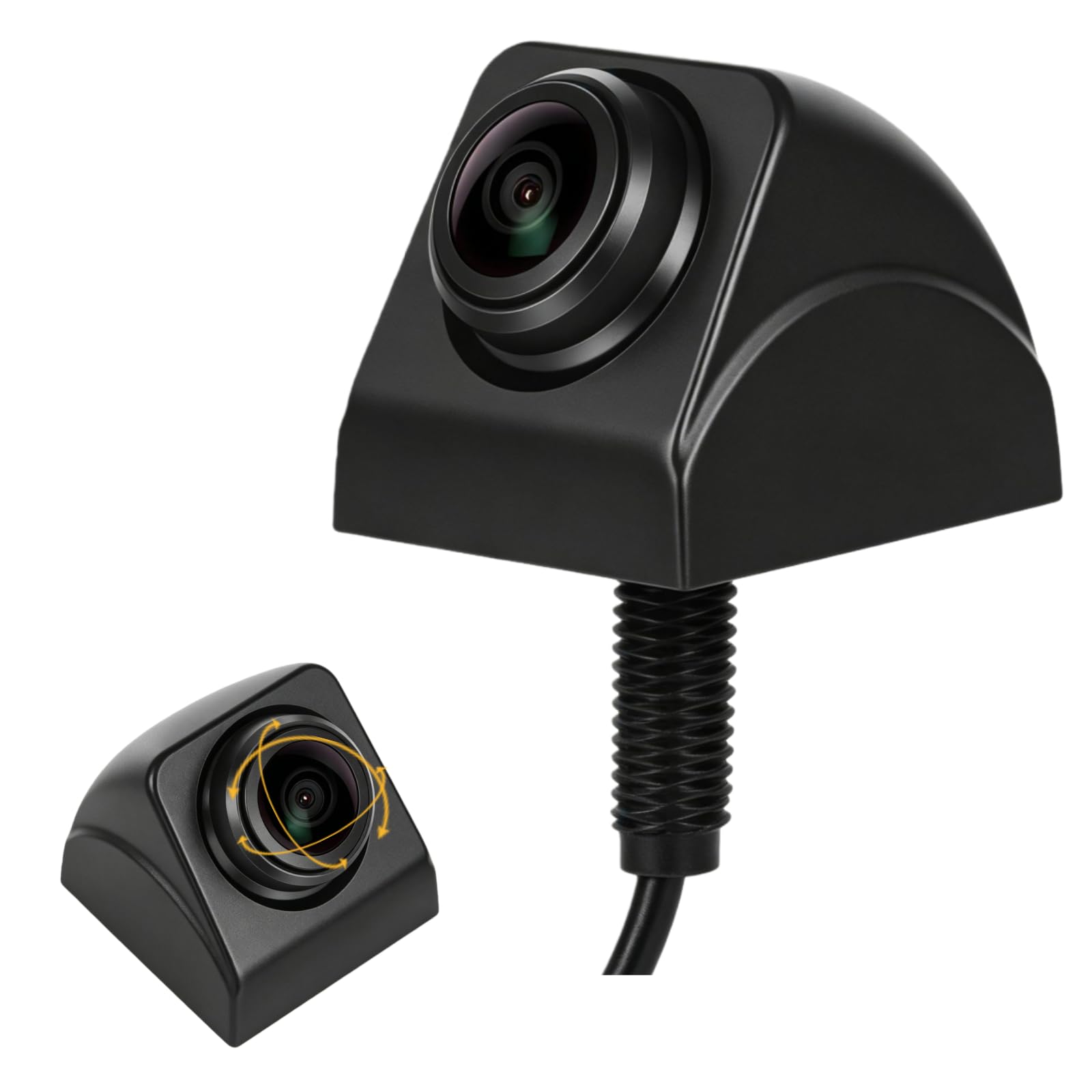 HD720P+NTSC - Cámara de visión trasera para coche, carcasa metálica, ángulo ajustable de 360°, visión nocturna, IP69, resistente al agua, cámara trasera para camión, caravana, SUV, furgoneta