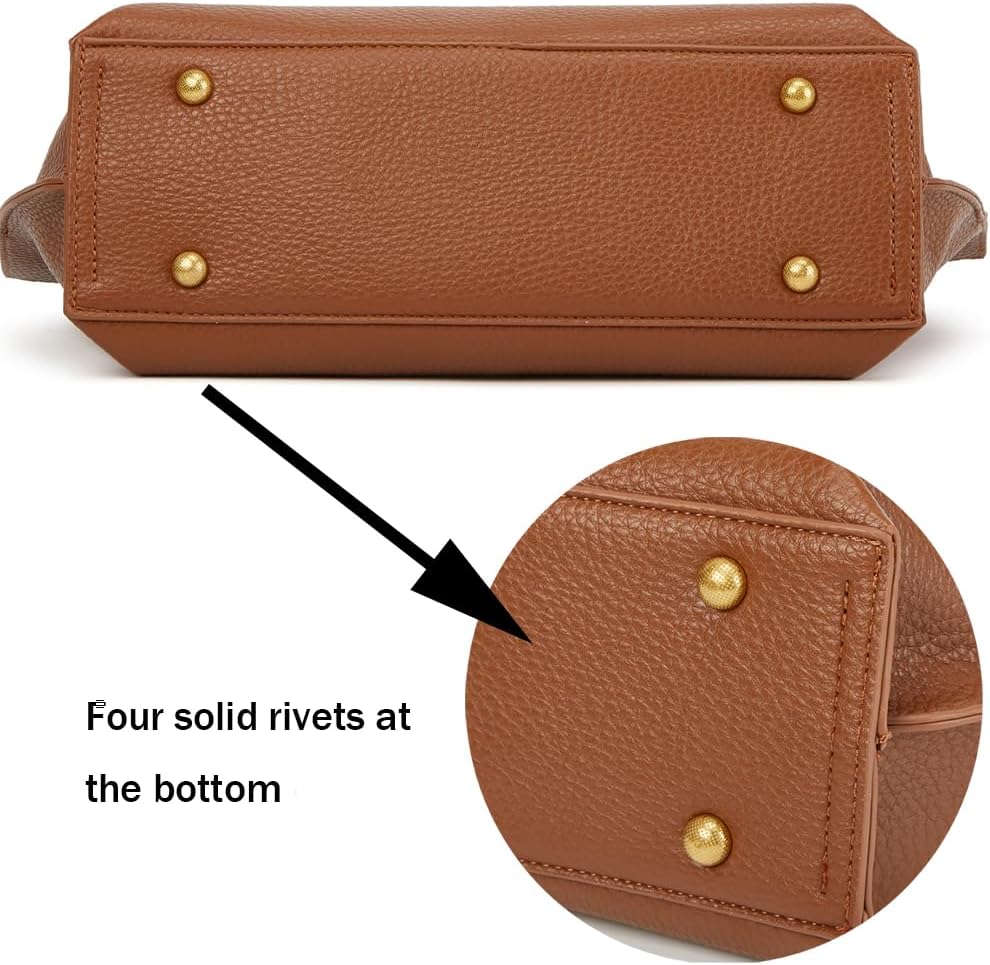 Women Vegan Leather Tote Bucket Bags Y2K Trendy Large Vintage Hobo Purses Shoulder Handbags - Image 6