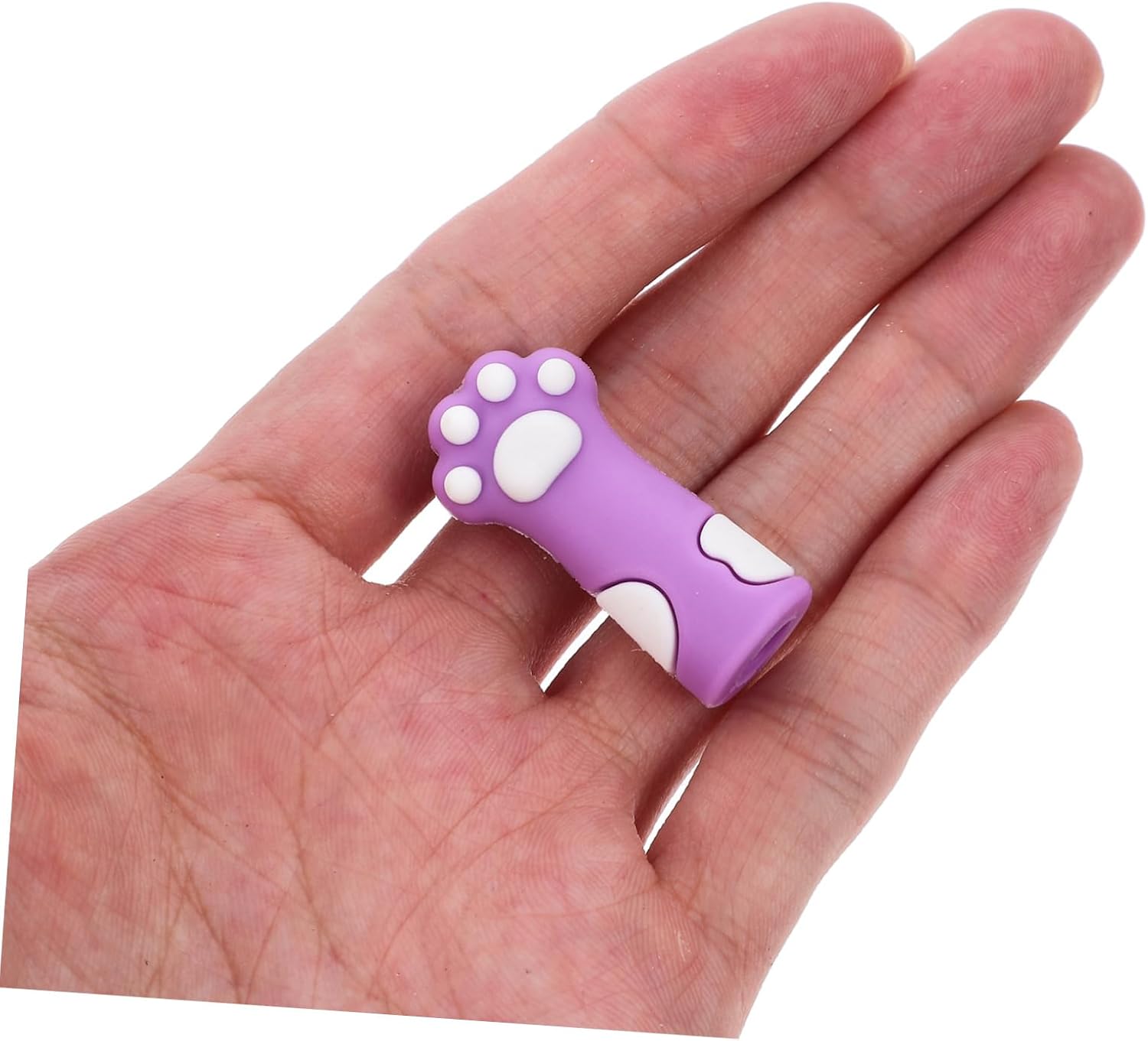 Beatifufu 10pcs Cat Paw Shape Silicone Tweezers Caps Nail Cuticle Protective Sleeves for Manicure Pedicure and Knitting Needle Stoppers Durable and Reusable Soft Silicone Protector