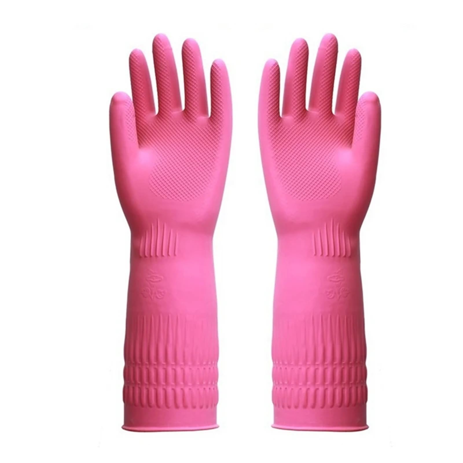 hixswnu 1 Paar 15 Zoll Lange Gummihandschuhe für die Reinigung von Küche und Haushalt – Wiederverwendbare, Flexible und langlebige Reinigungshandschuhe für Bad und Küche