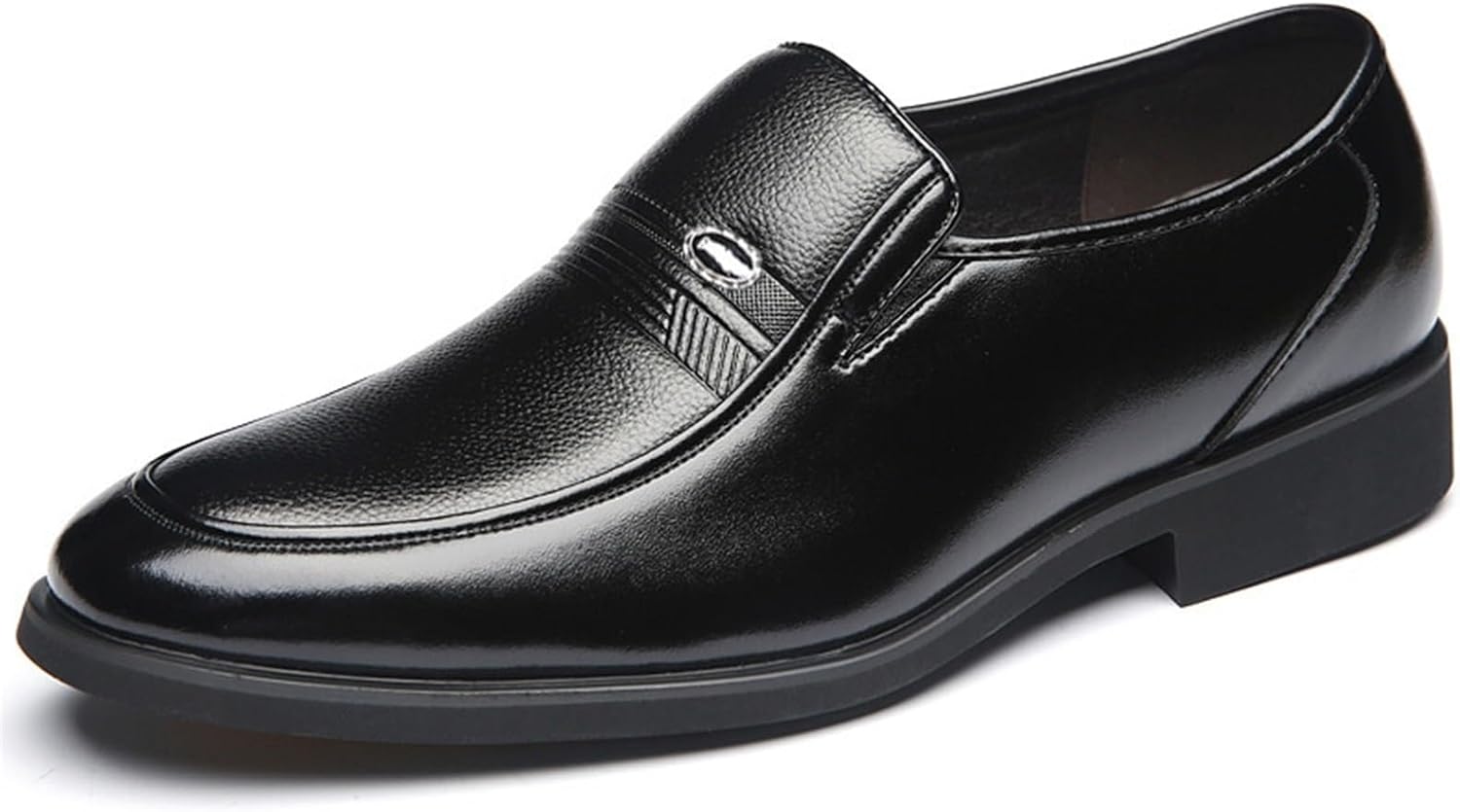Dress Shoes for Men Men's Breathable Leather Shoes Comfortable Flat Rubber Sole Footwear