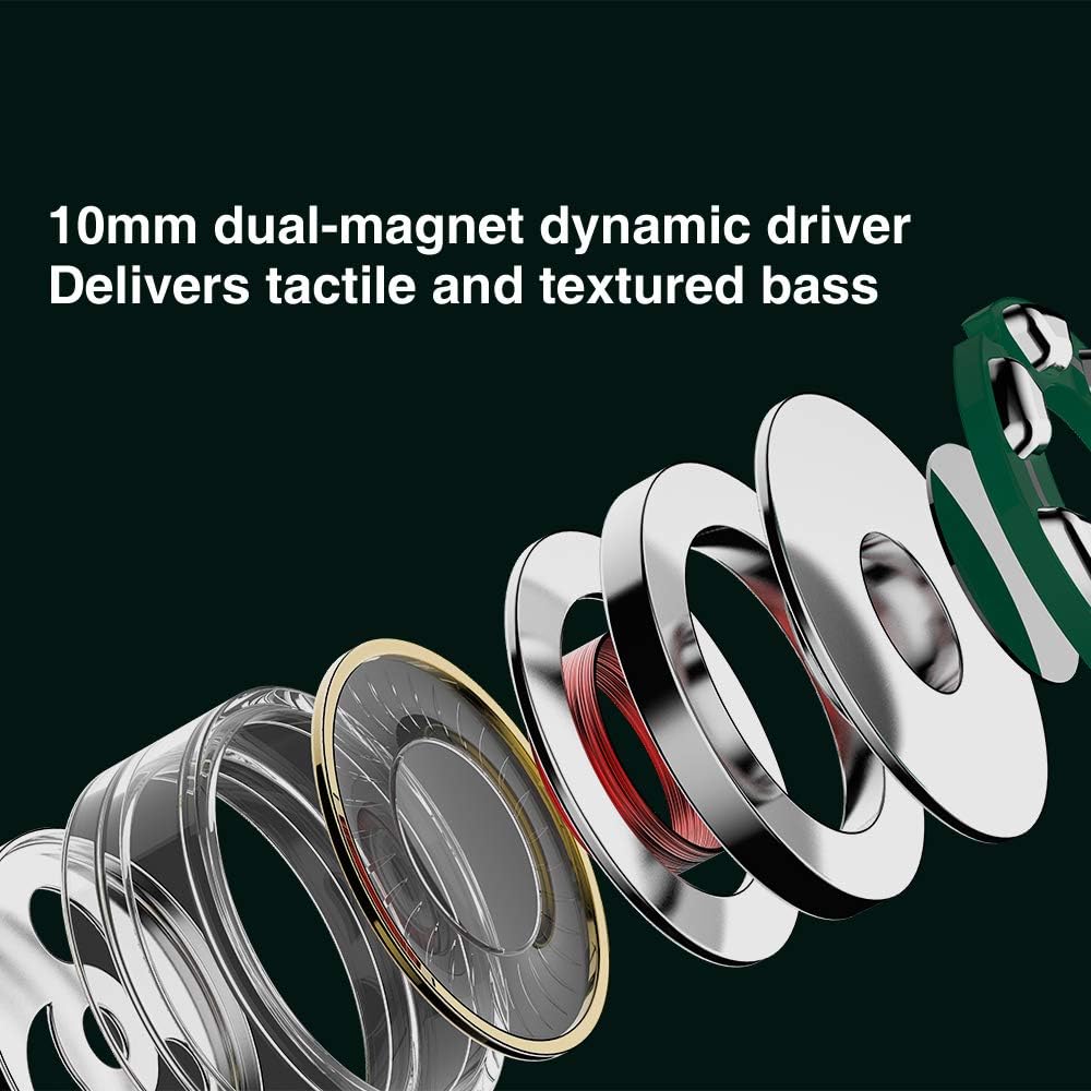 Bеѕt Dеаl TRN VX in Ear Earphone, 1DD+6BA Hybrid Driver 10mm Dual-Magnet DD HiFi in-Ear Earphones,Hybrid Driver HiFi in Ear Monitor with Magnesium Alloy Housing 0.75mm 2 Pin Cable (with Mic, VX Black)