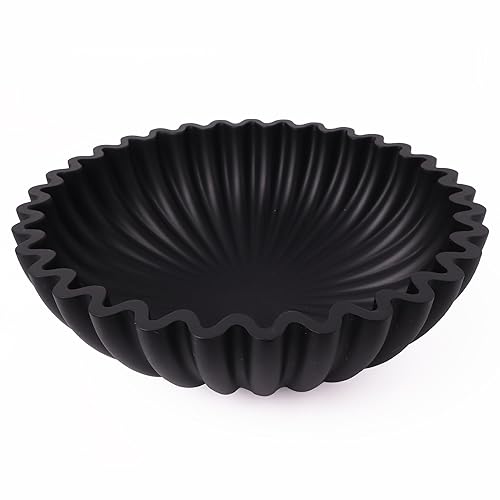 Decorative Bowl Handmade Ruffle Bowl Antique Scallop Bowl Fruit Vintage