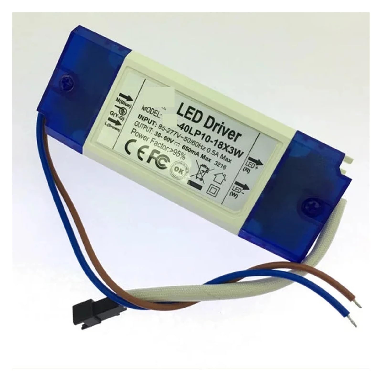 Transformator oświetlenia LED Transformator LED 3-30x3W 600mA 10-18x3w wejście 85-265V wyjście 18-105V wysoki kontroler for light