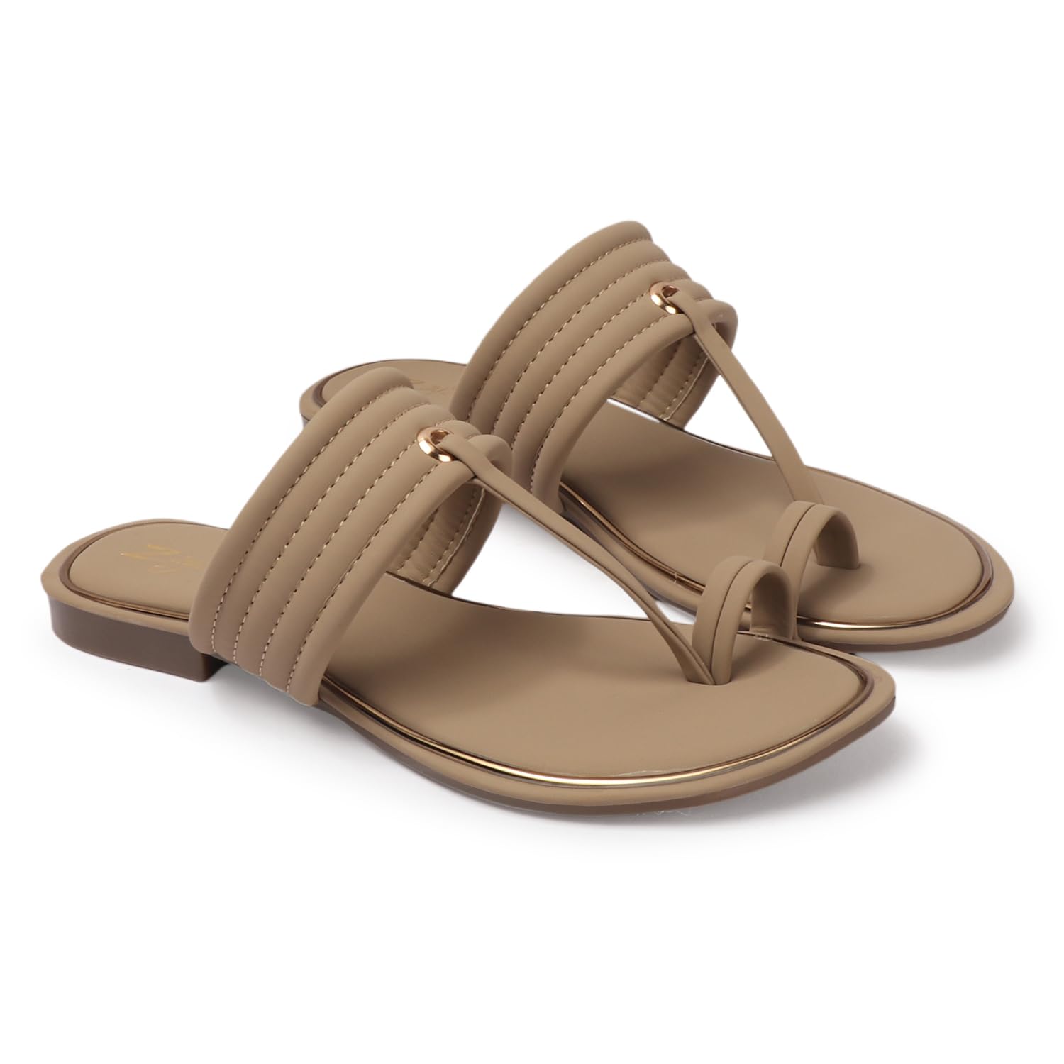 zaysoo Women's Toe Ring Flat Sandals Outdoors Flat Sandals Toe Ring Slip on Open Toe Slide Sandals-picture-18