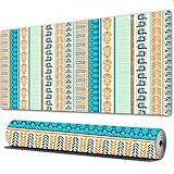 FEHWI Alfombrilla ratón 80×30 cm,Tibal, patrón étnico Antiguo Azteca Vintage con Figuras Populares Indias Arte ar,Mouse Pad con Superficie Suave y Base de Goma Antideslizante,Oficina y Gaming en casa