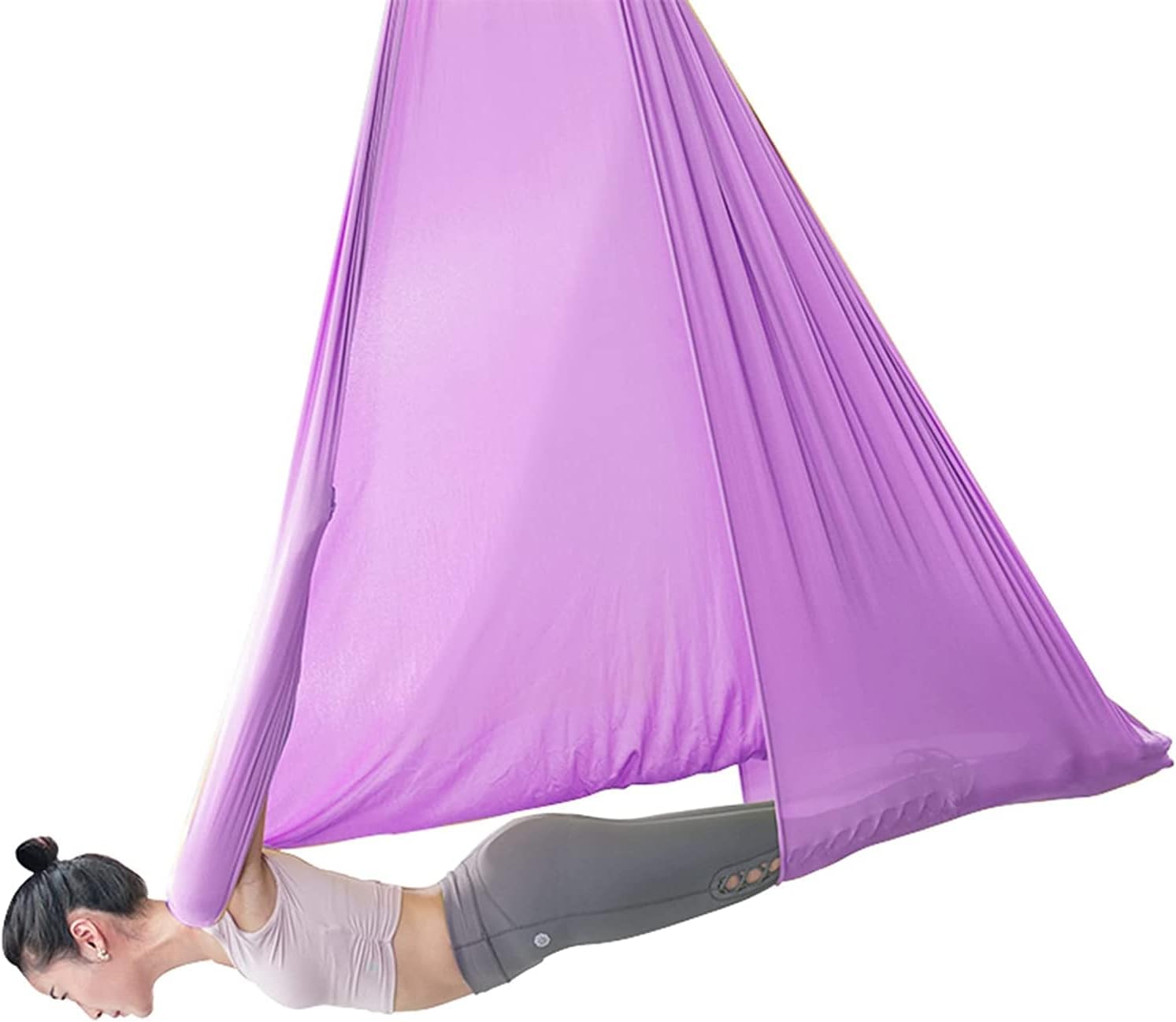 LJYT Yoga Hammock Nylon Anti-Gravity Yoga Sling Set, Suitable for Yoga, Children's Acrobatics, Circus Dance, Suitable for Gymnasium, Home (Color : D, Size : 100CMx280cm)