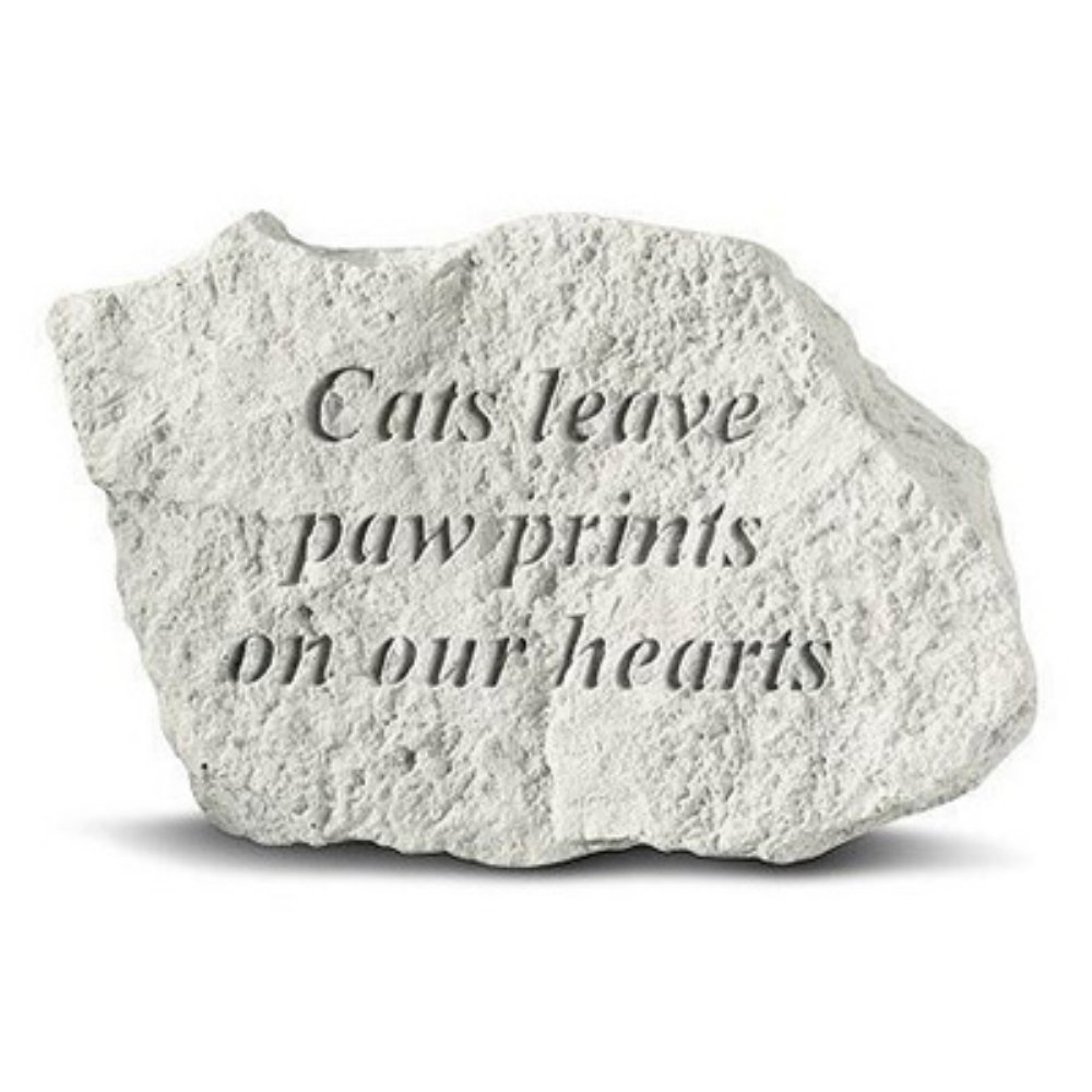 Gatos dejar huellas en nuestro corazón memorial Kay Berry 5x3.25 pulgadas