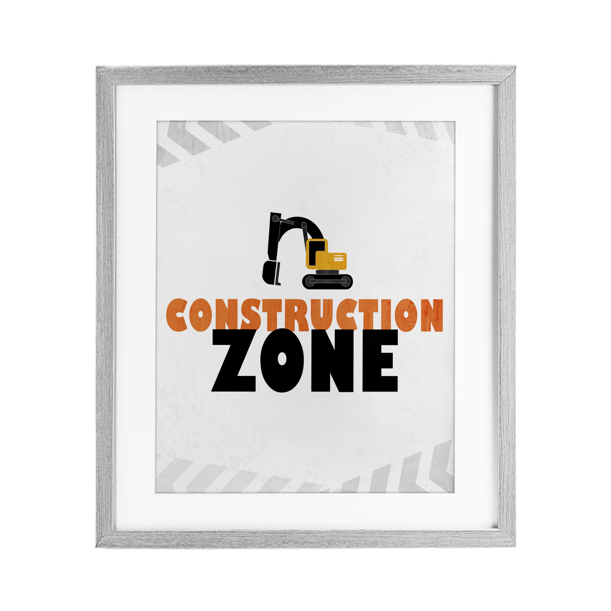 Construction Zone affiche encadrée Kim Allen pour créer un coin jeux moderne et ludique