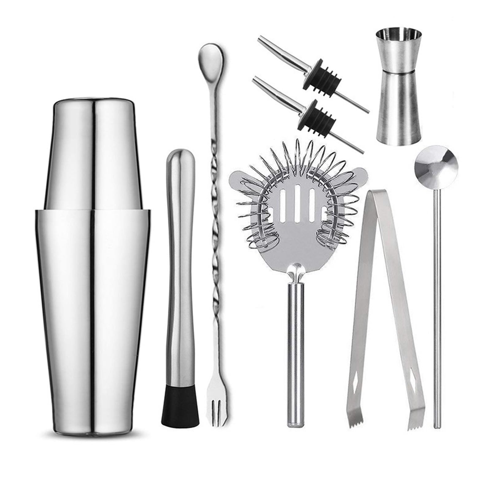 1/6/9/11 Uds. Coctelera profesional de acero inoxidable for camarero(9pcs 600x450)