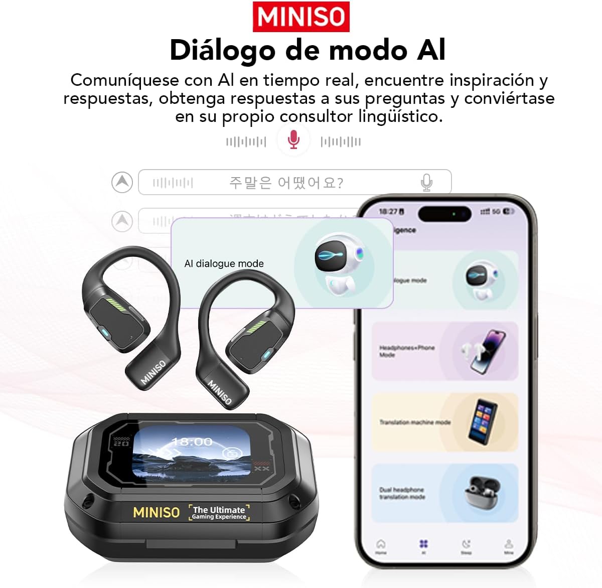 MINISO M98 Open Ear Translation Earbuds Real Time Ethiopia Ubuy