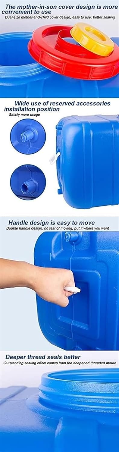 Water Tank with Tap Thickened Portable Household Water Carrier for Camping Hiking Climbing Travel Outdoor Activities