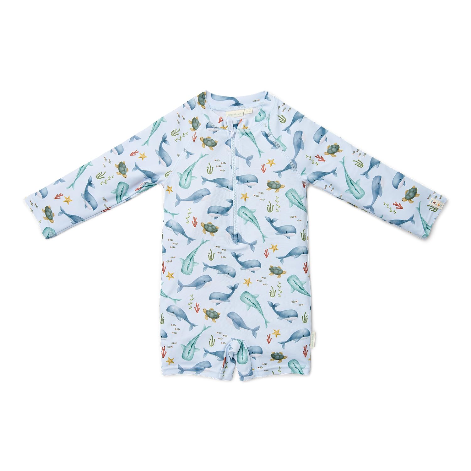 Little Dutch Schwimmanzug Badeanzug Langarm Kind Junge hellblau (Gr. 98/104) - Ocean Sea