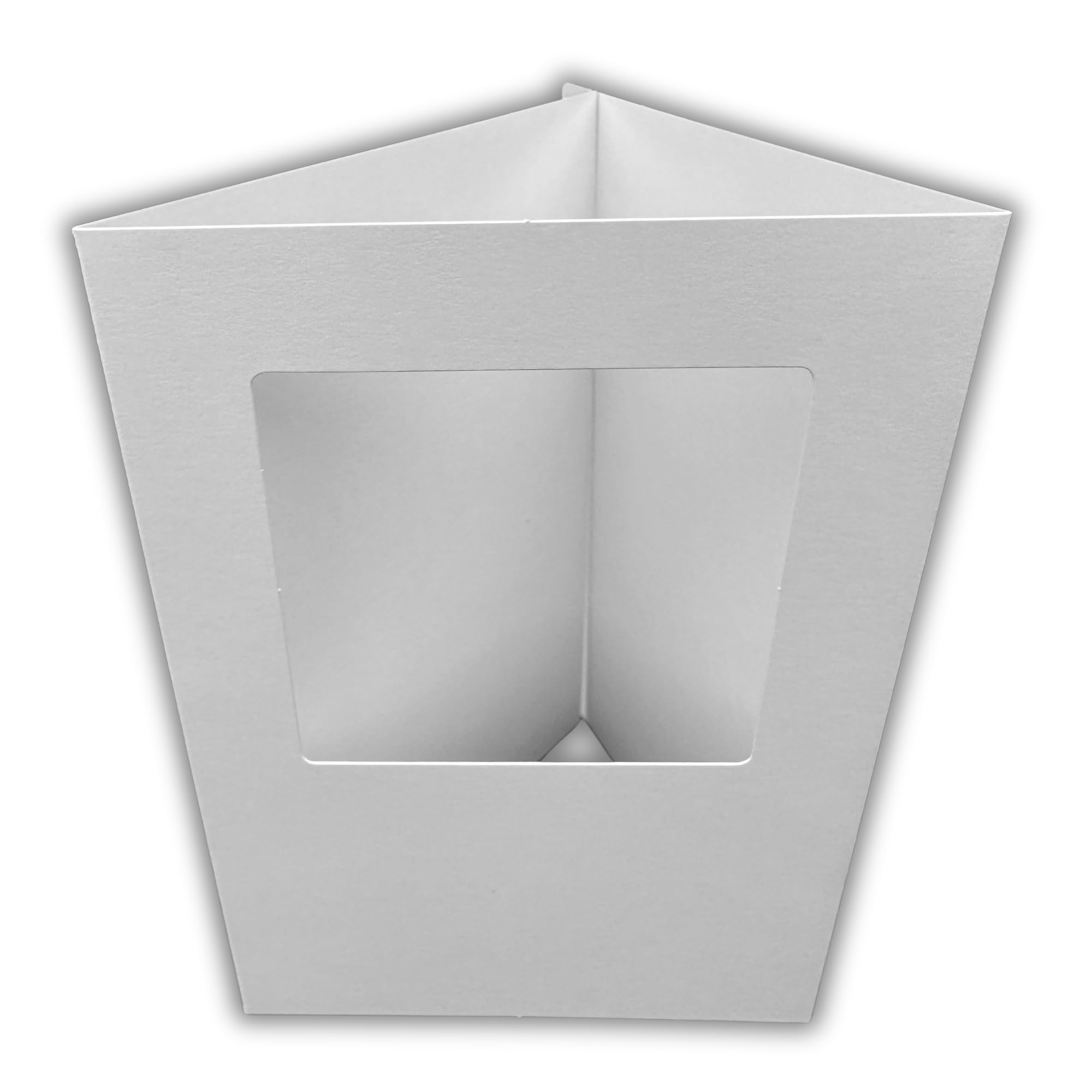 Stella Weds 10 Pack A6 White Rounded Top Square Aperture Card Blanks & Envelopes, Tri-Fold - Image 2