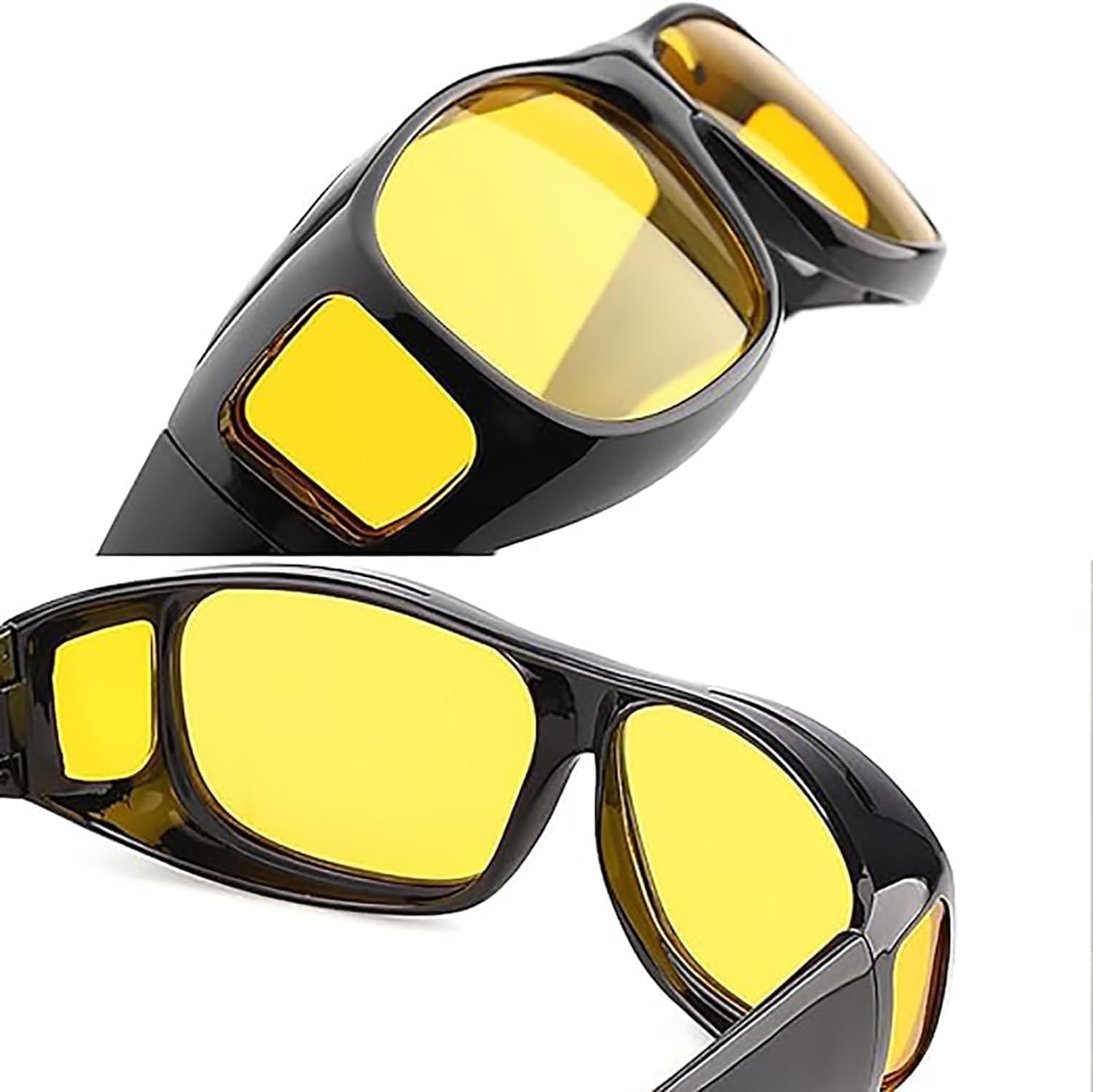 Libiyi Nightglo Glasses,Dotmalls Nightglo Glasses,Sherem Nightglo Glasses,Fit over Sunglasses for Men (2 pcs)