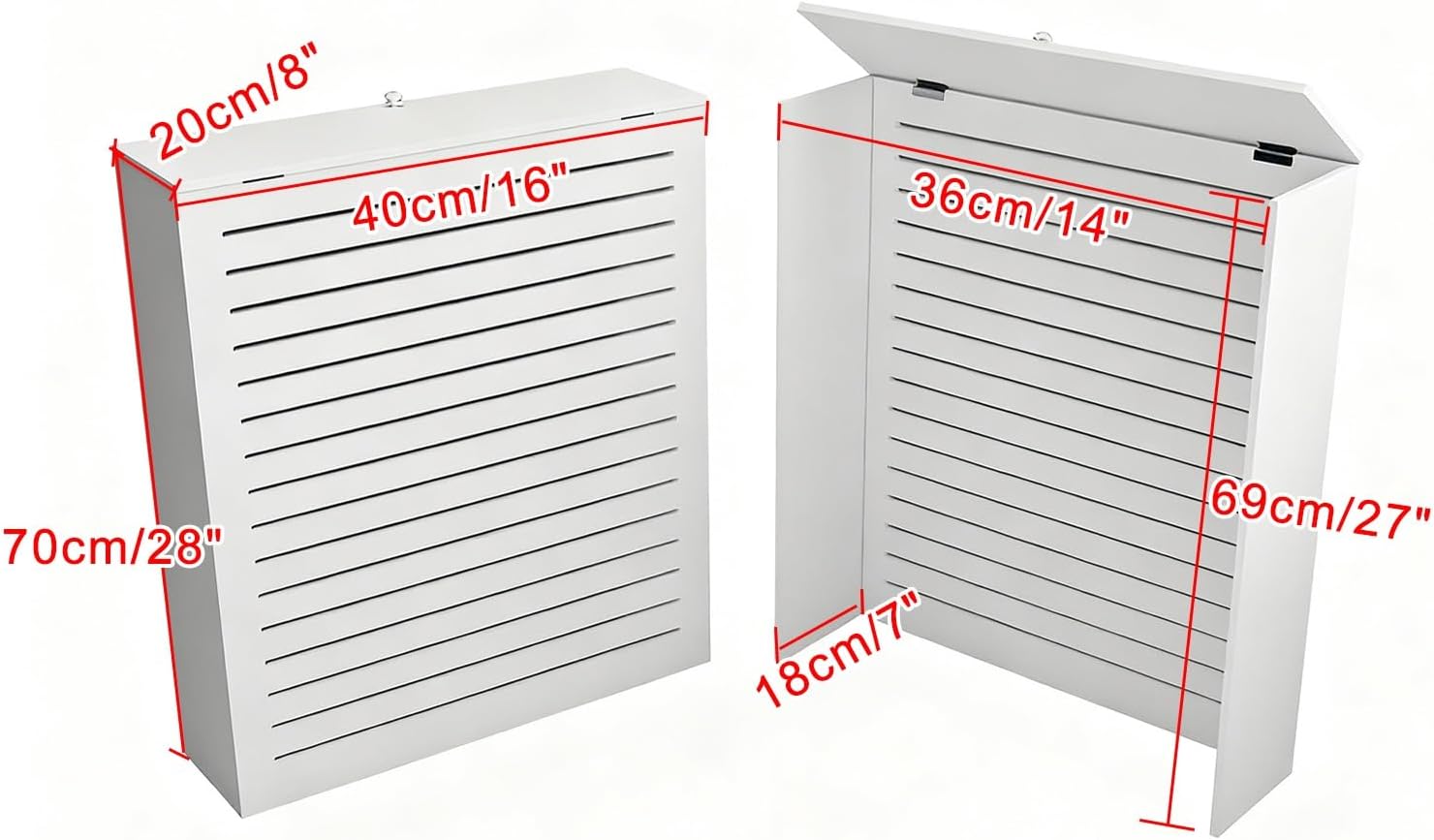 Vented Safety steam Decorative Radiator Cover/Protective Heating Cabinet for Home & Office. Not just for Radiators(40x70x20cm/16x28x8)