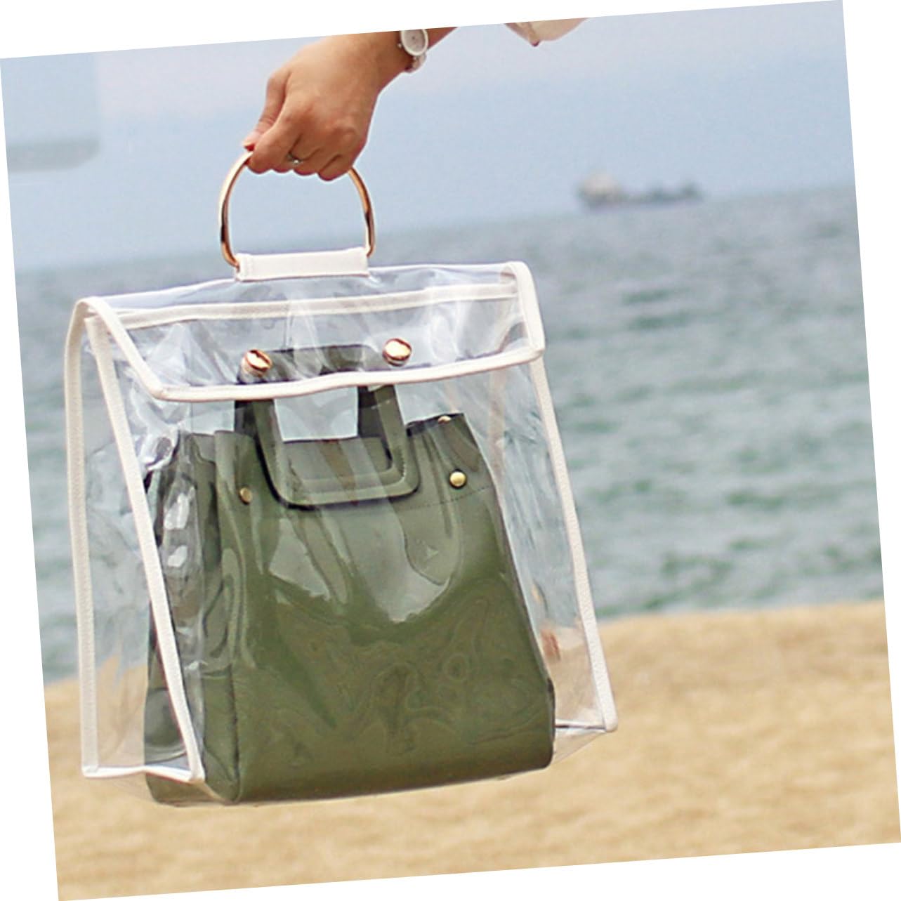 Homoyoyo Organizadores de Bolsos Transparentes PVC Colgantes 2 Piezas | Identifica Contenido al Instante, Almacenamiento Suspendido, Formato para Mantas y Mochilas