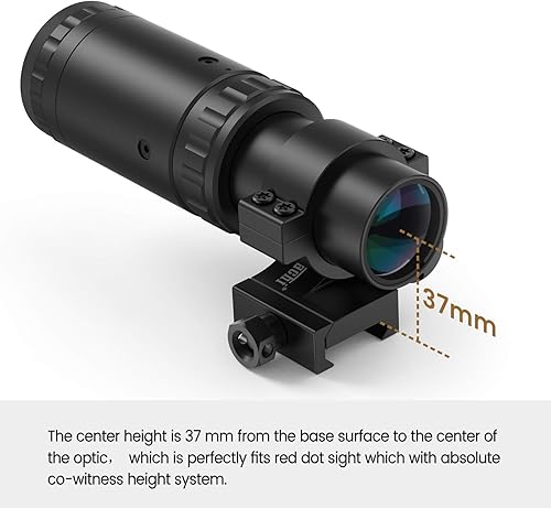 Miniatura 3 de Feyachi T15 Montaje abatible a lado 30MM para lupa de punto rojo compatible con riel Picatinny