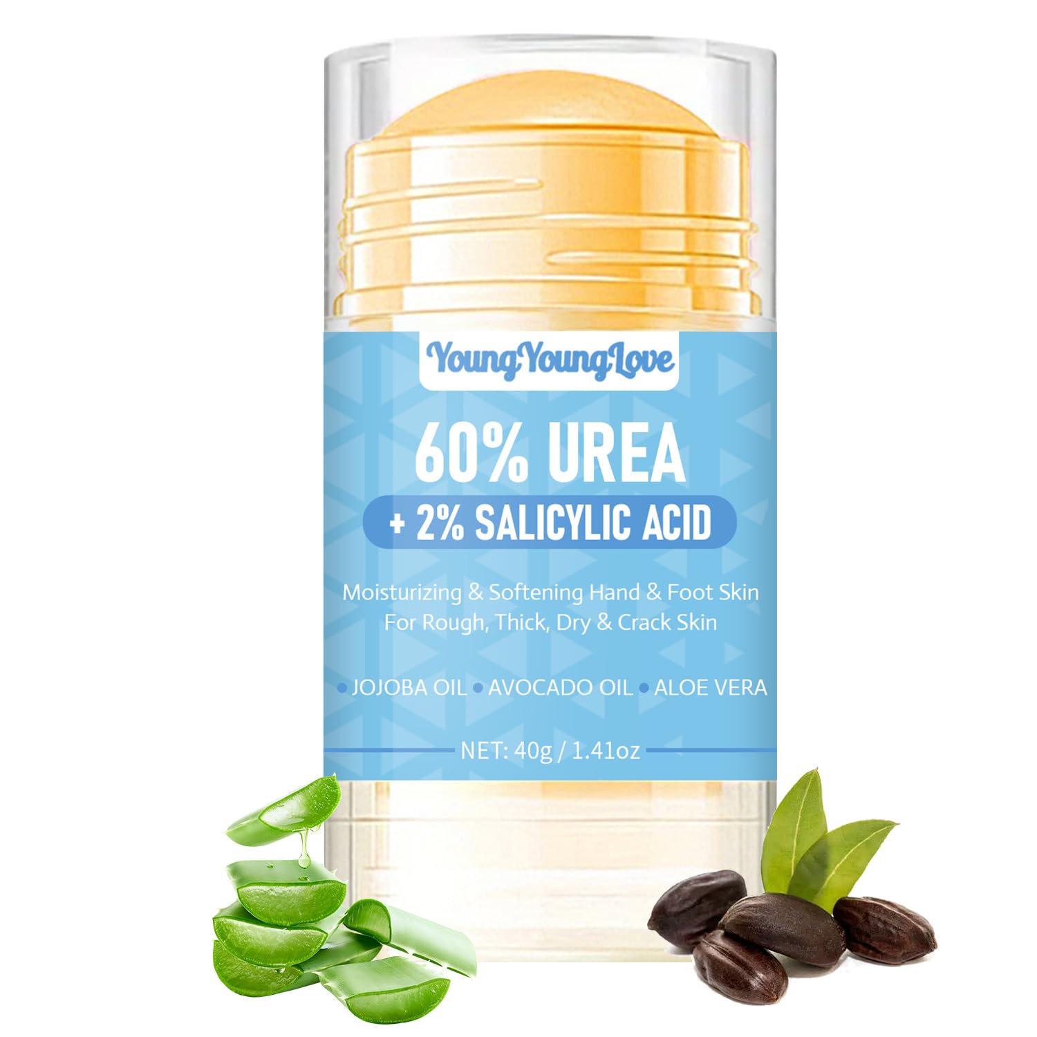 60% Maximum Strength Urea Cream Stick with Salicylic Acid for Dry Skin