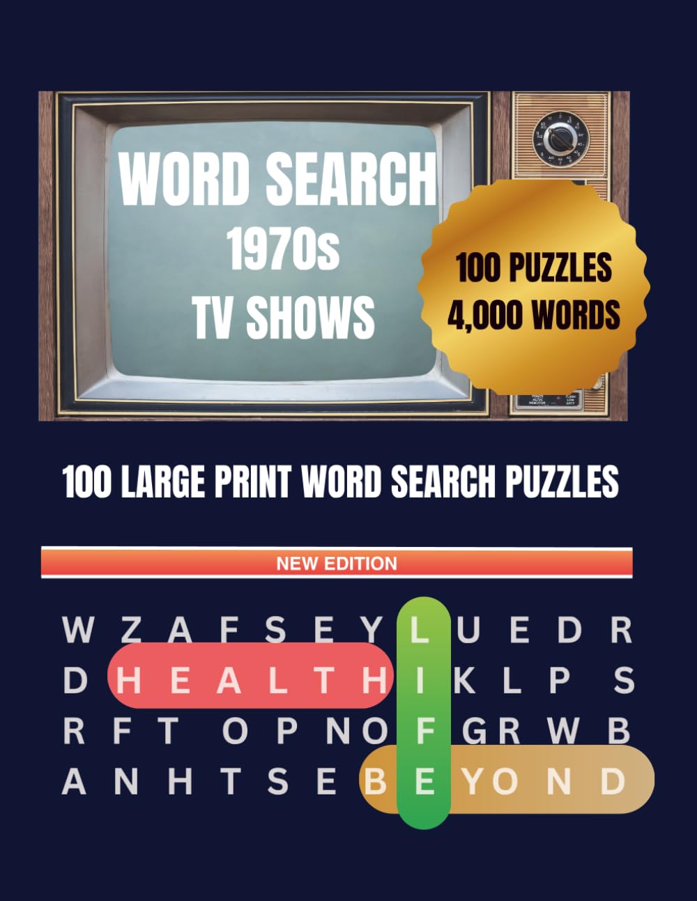 1970's TV Shows Word Search: Large Print Puzzle Book with 100 Retro TV Show Word Search Puzzles For Adults & Seniors (Classic TV Word Search Series)
