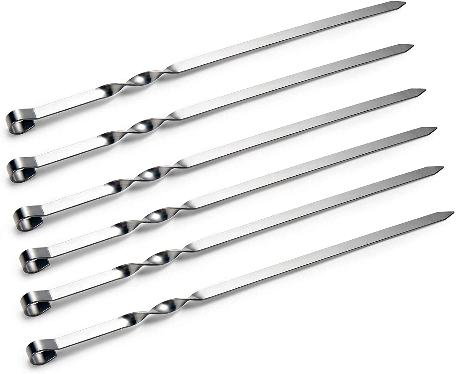 CREDLY BBQ Kebab Meat Skewers Stainless Steel BBQ Flat Metal Shish Kebab Skewers 19.5 Inches Long 10mm Flat (B09GVNCYNX) Amazon Price History, Amazon Price Tracker