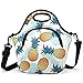 Produktbild Nuovoware Mittagessen Tasche, Neopren Lunchbox Isoliertasche Tote Wiederverwendbar weiche Thermotasche Kühltasche Lebensmitteltransport mit verstellbaren Crossbody Strap, Reißverschluss, Ananas