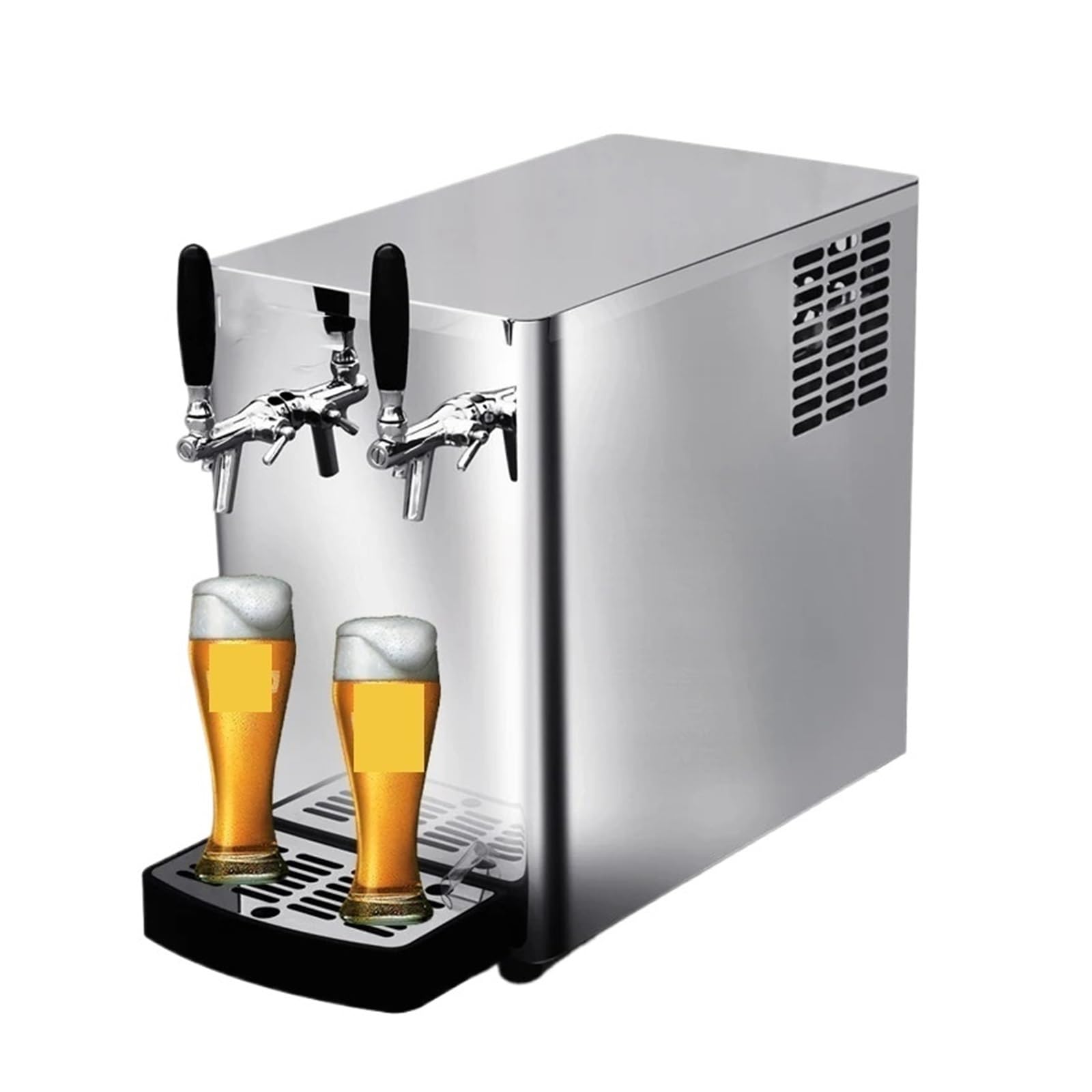 Eretyret Light Green Stainless Steel Cold Brew Beer Dispenser Draft Keg Cooler Fridge Quiet Operation(Light Green)