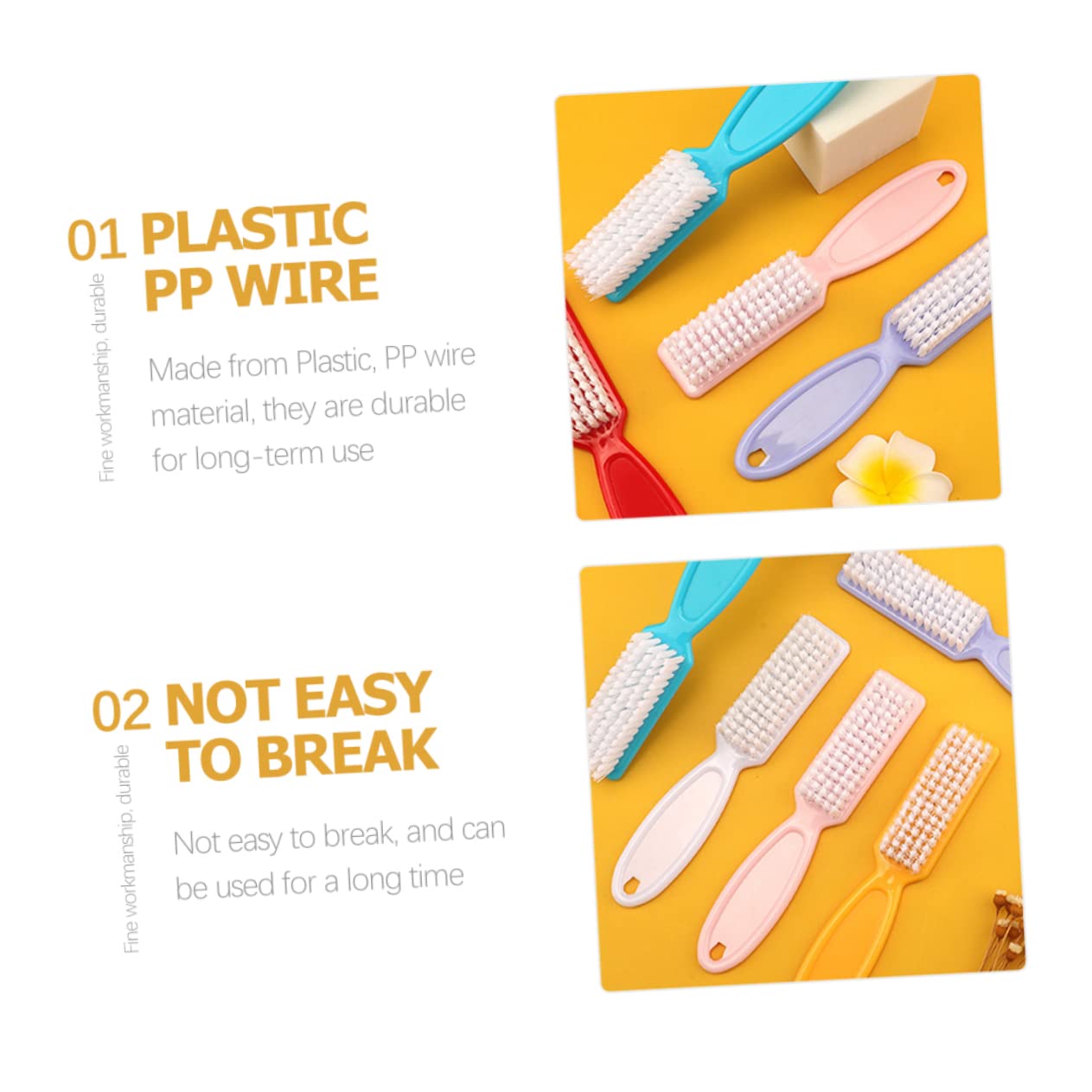 24pcs Nail Cleaning Brush Multi-purpose Hand Grip Manicure Dust Brush for Nail Care for Salon and Home Use Easy to Hold and