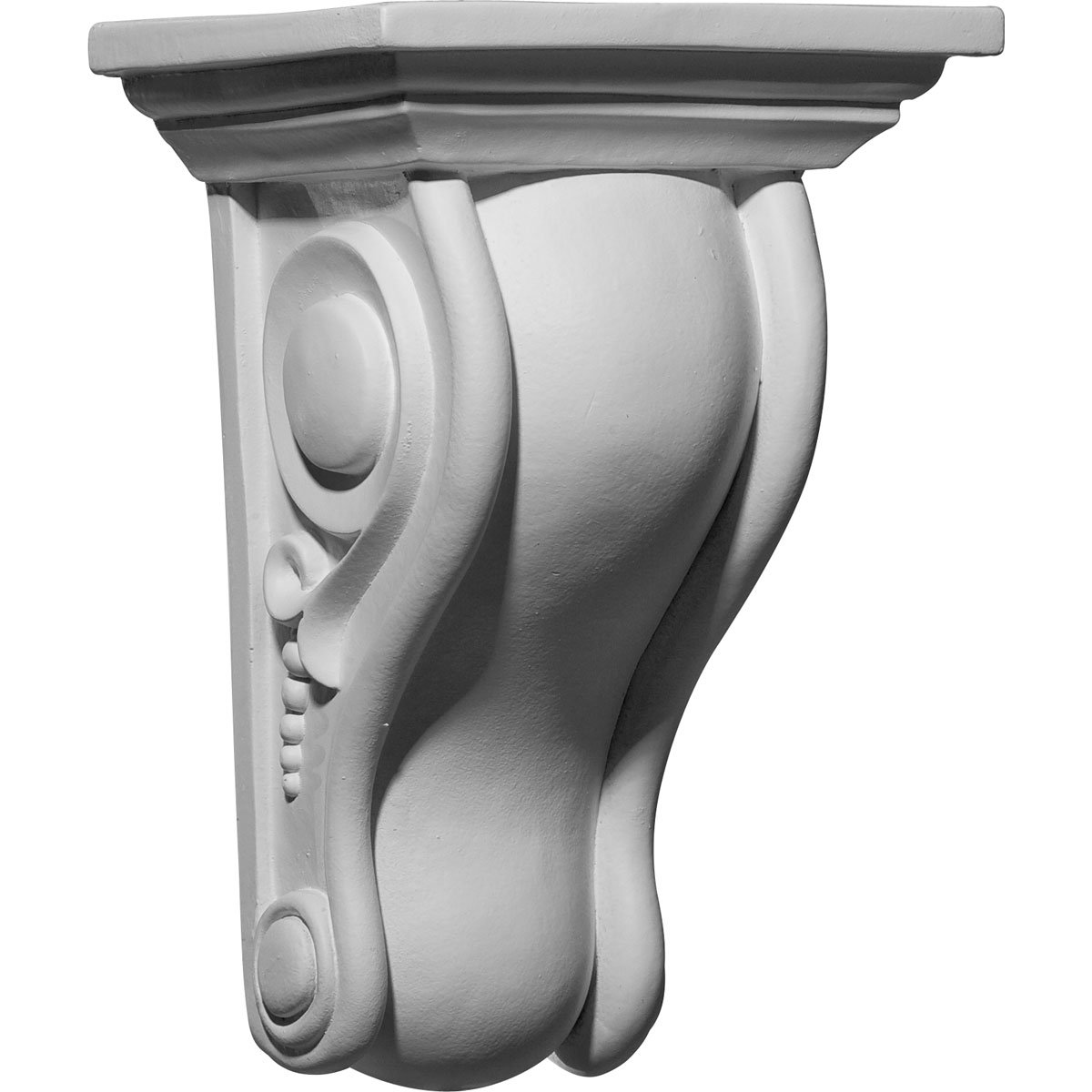 Ménsula decorativa Holmdel Smooth Scroll para embellecer estanterías de salones y cocinas rústicas